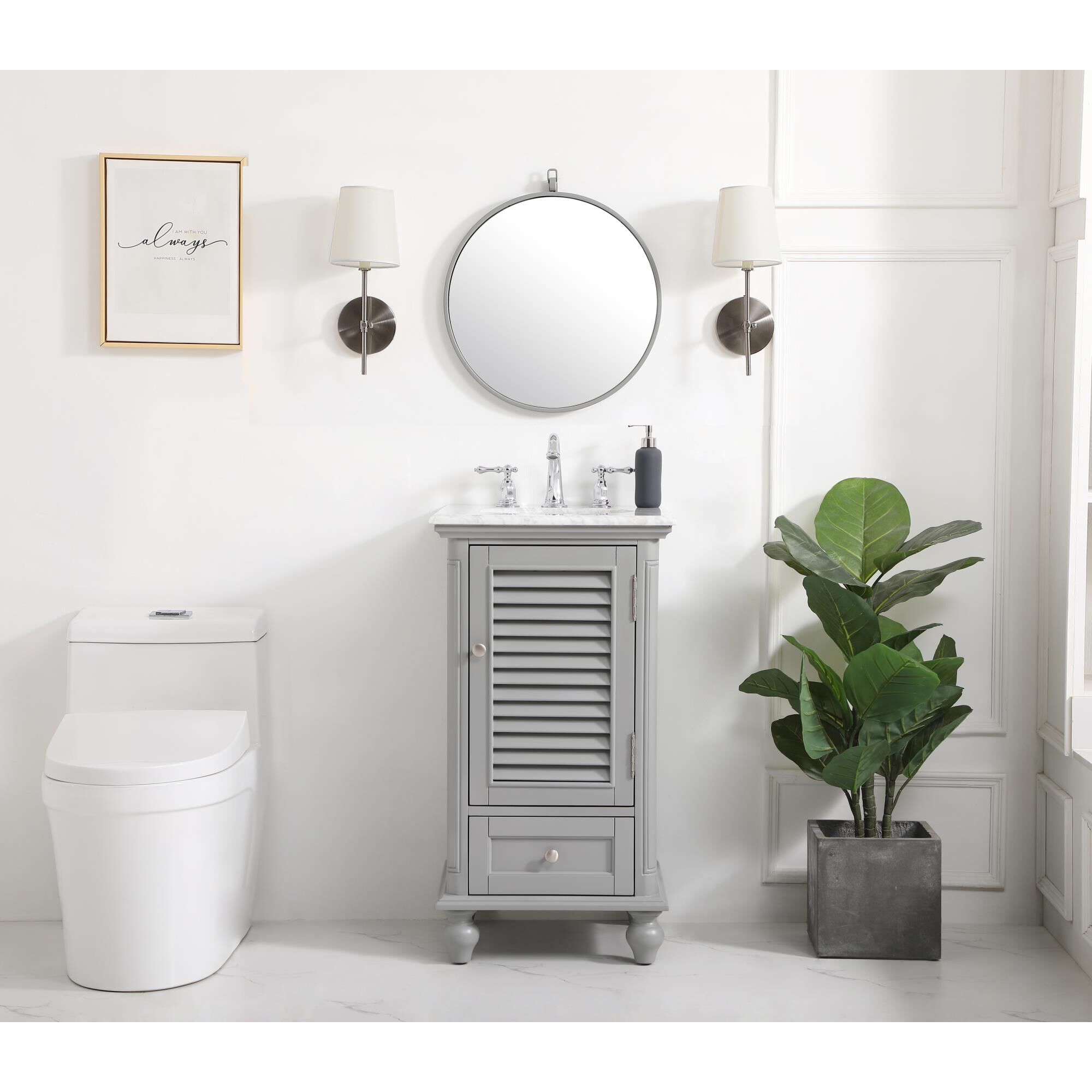 Shown in Grey finish