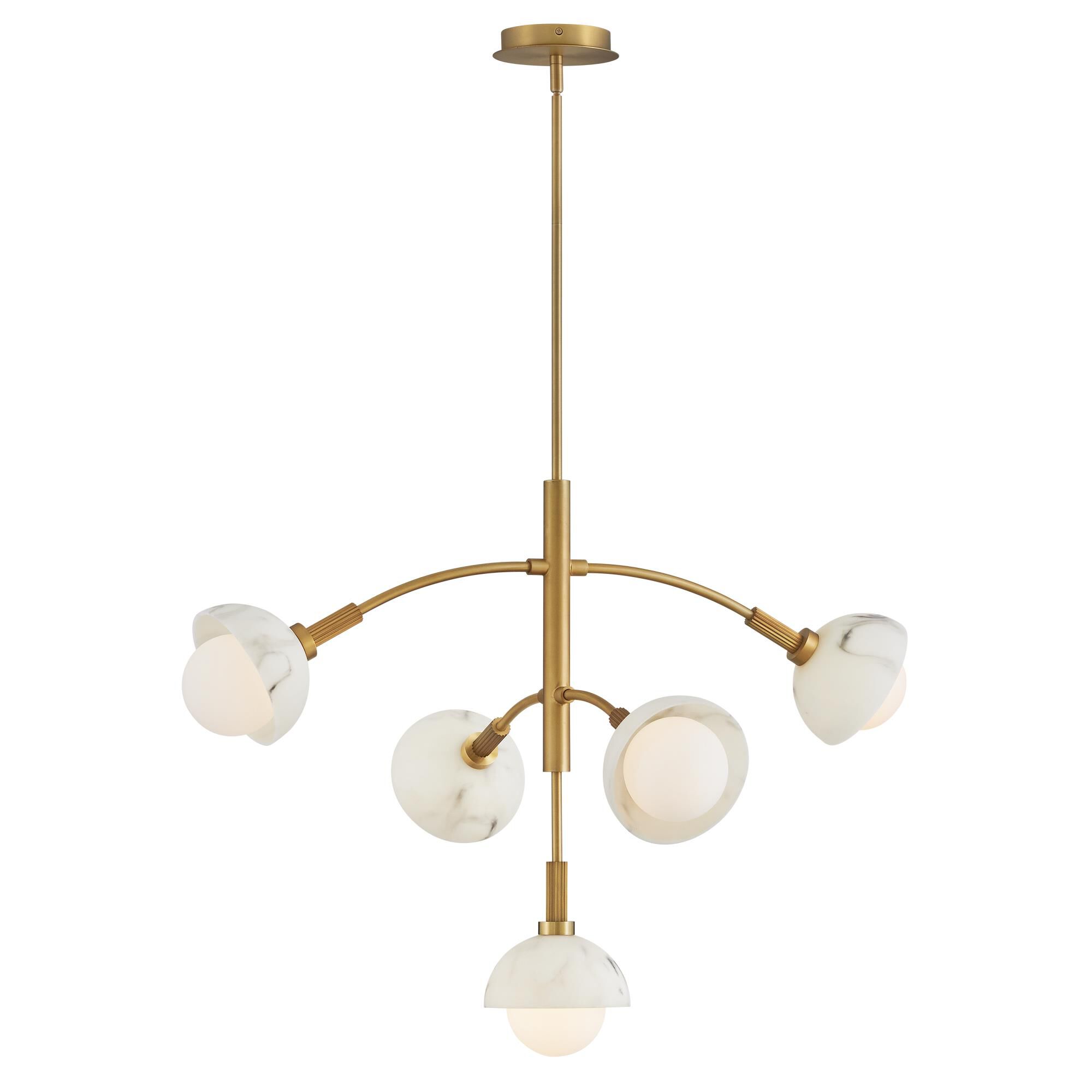 Phoebe 33 Inch 5 Light LED Chandelier by Fredrick Ramond