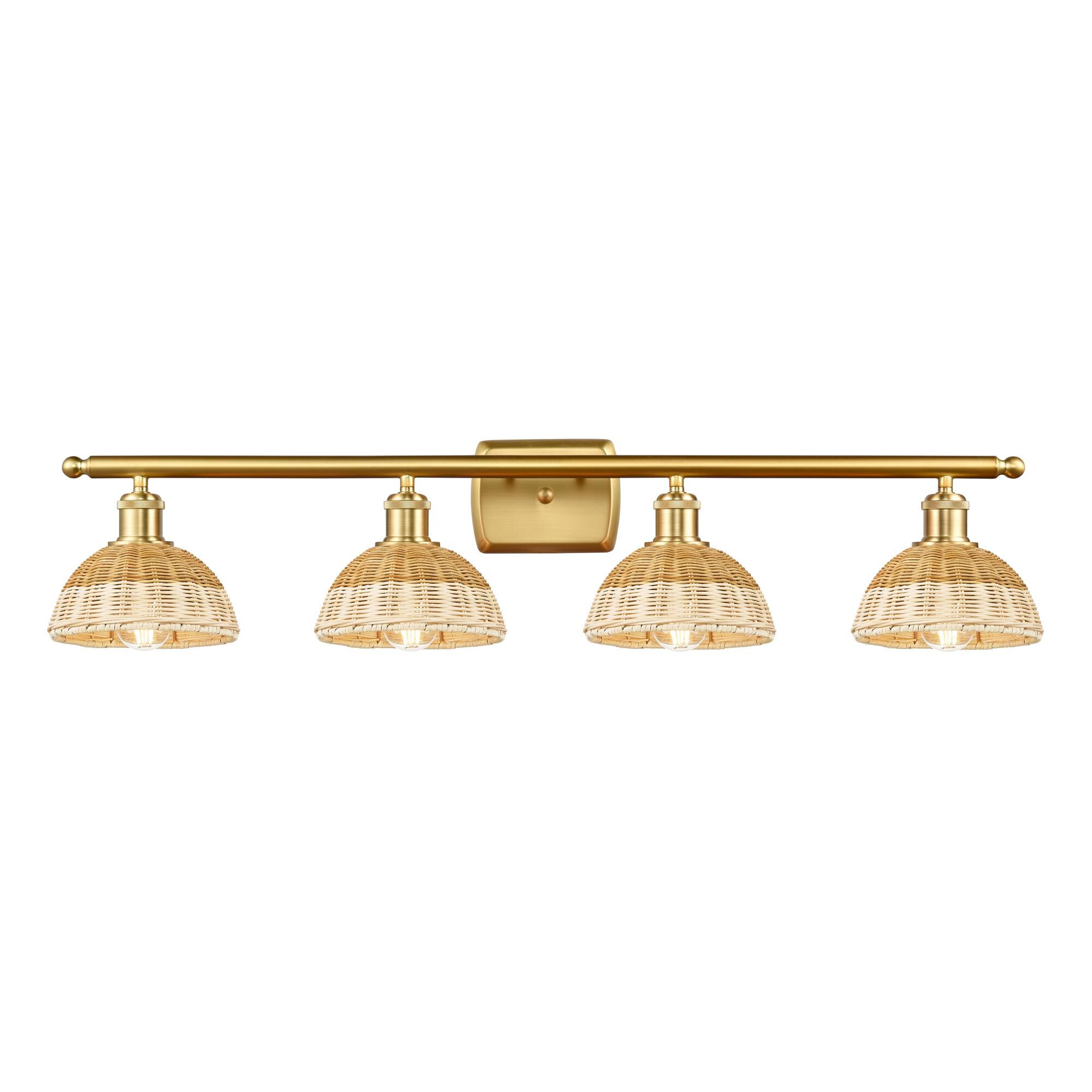 Shown in Satin Gold finish and Natural shade