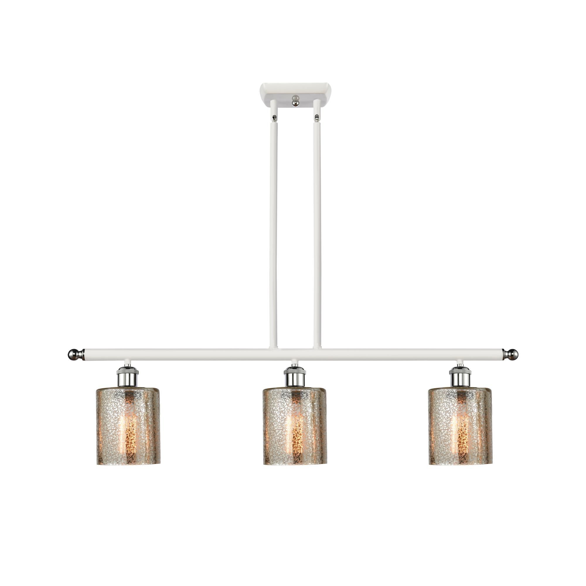 Shown in White And Polished Chrome finish and Drum glass and Glass shade and Polished Chrome accent