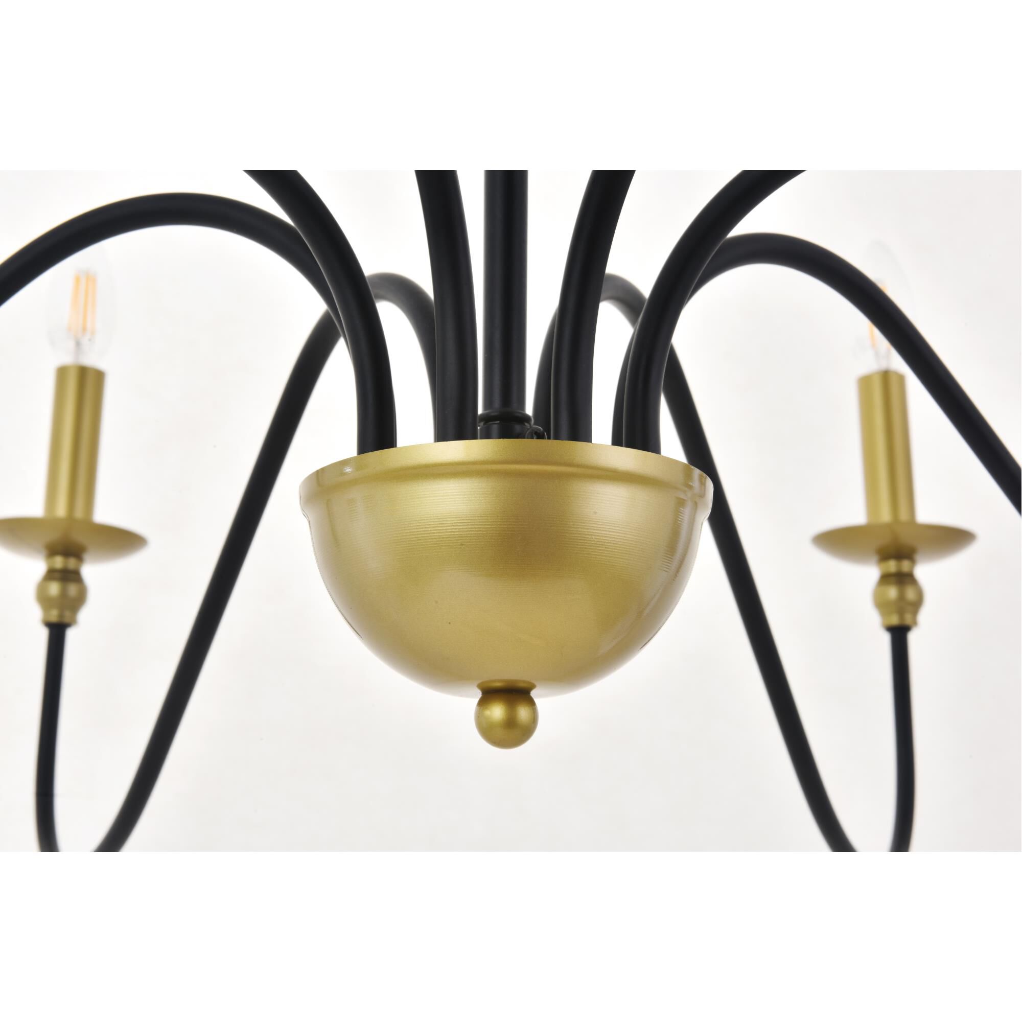 Shown in Matte Black And Brass finish