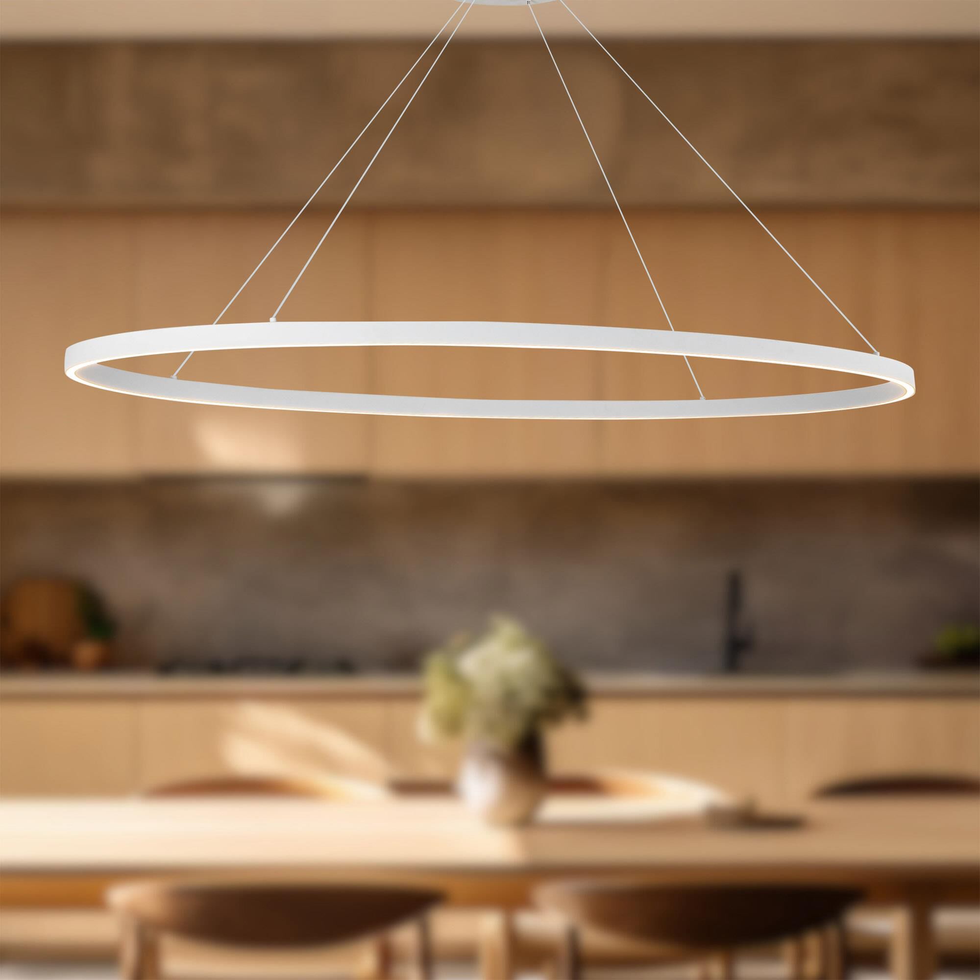 Ovale 28 Inch Linear Suspension Light Kuzco Lighting