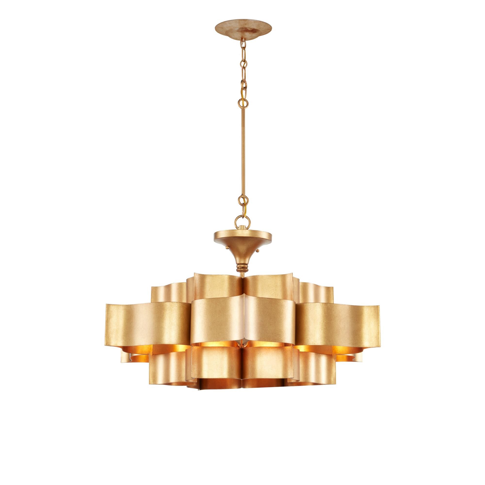 Grand Lotus 30 Inch Large Pendant by Currey and Company