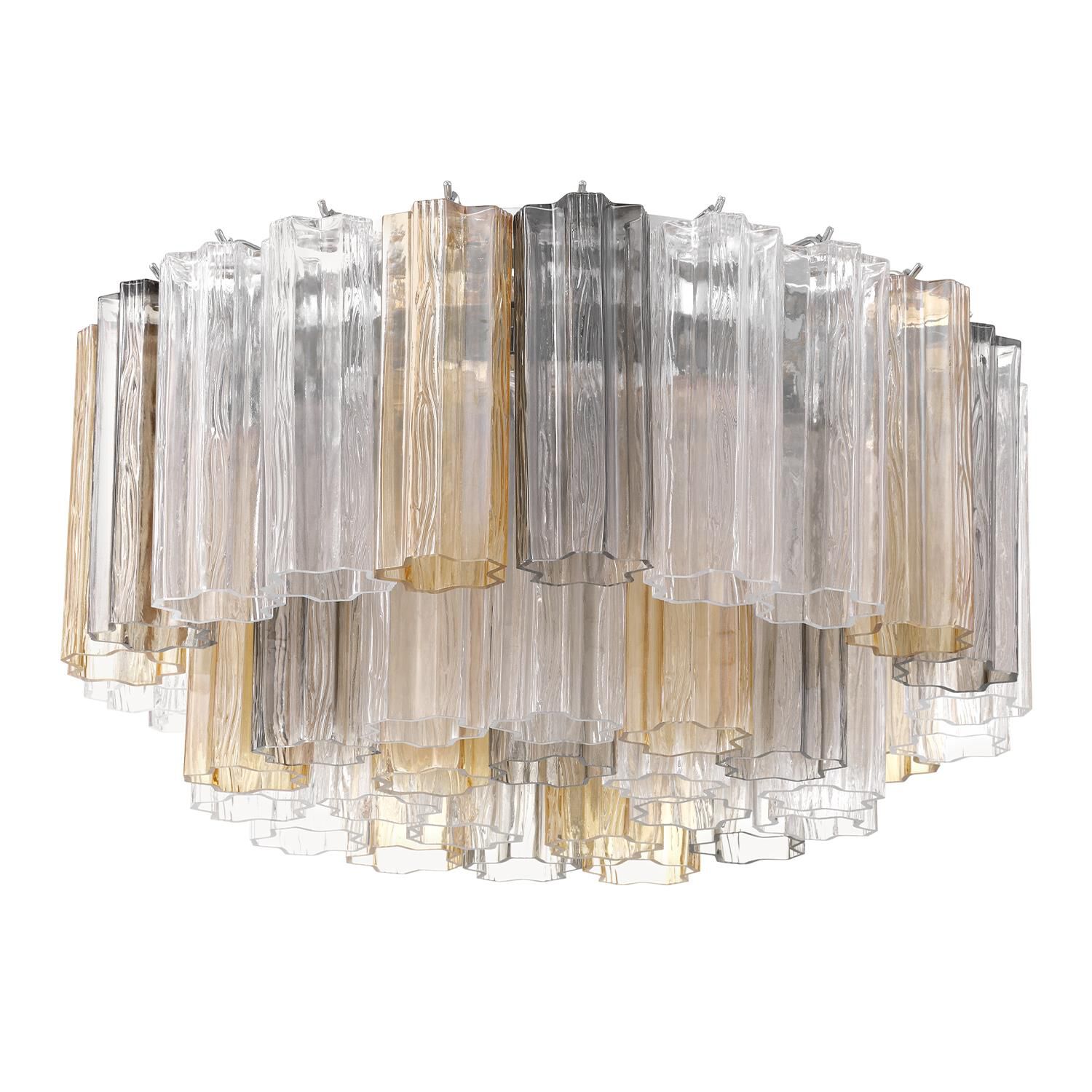 Shown in Polished Chrome finish and Tronchi Autumn glass