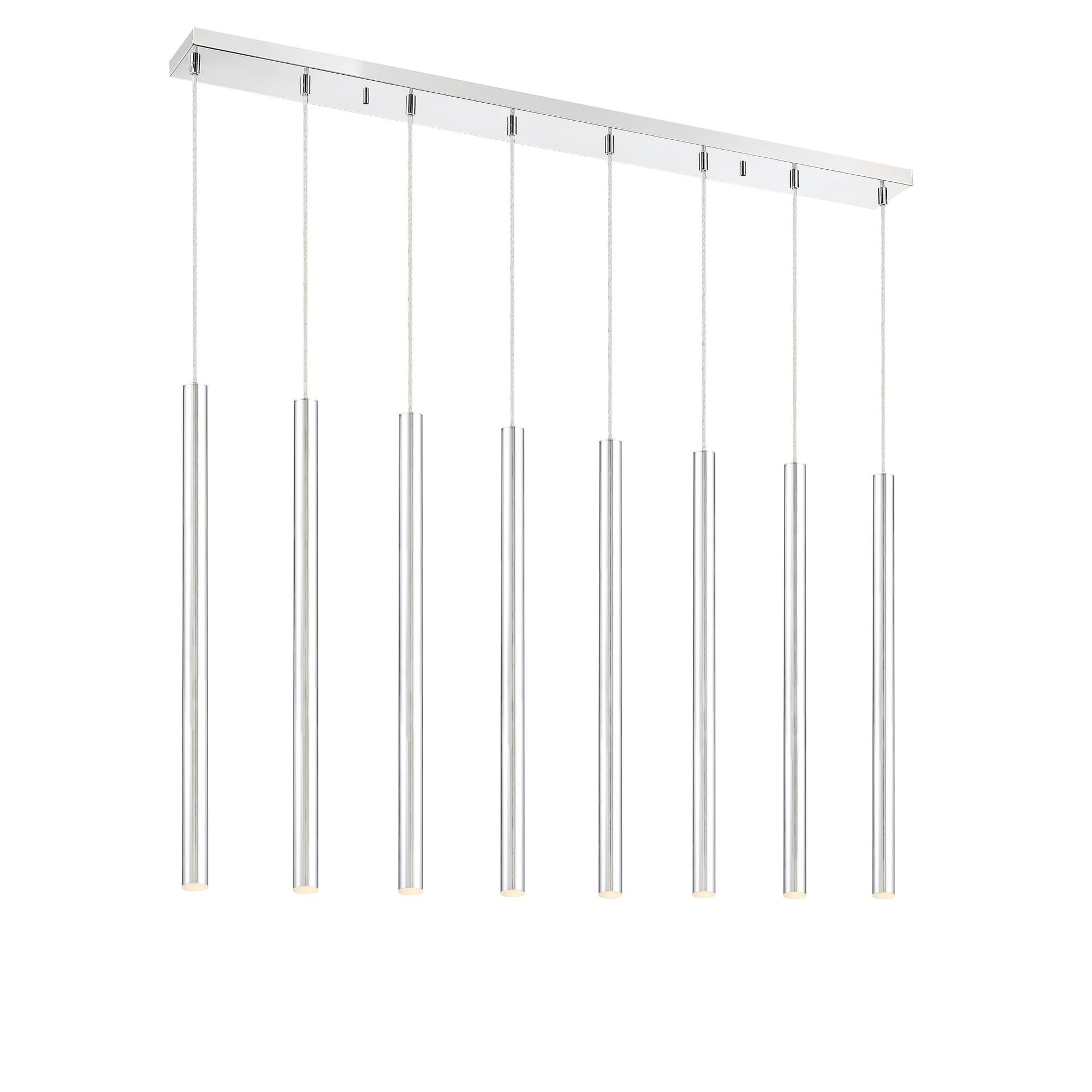 Shown in Chrome finish and Steel glass and Steel shade