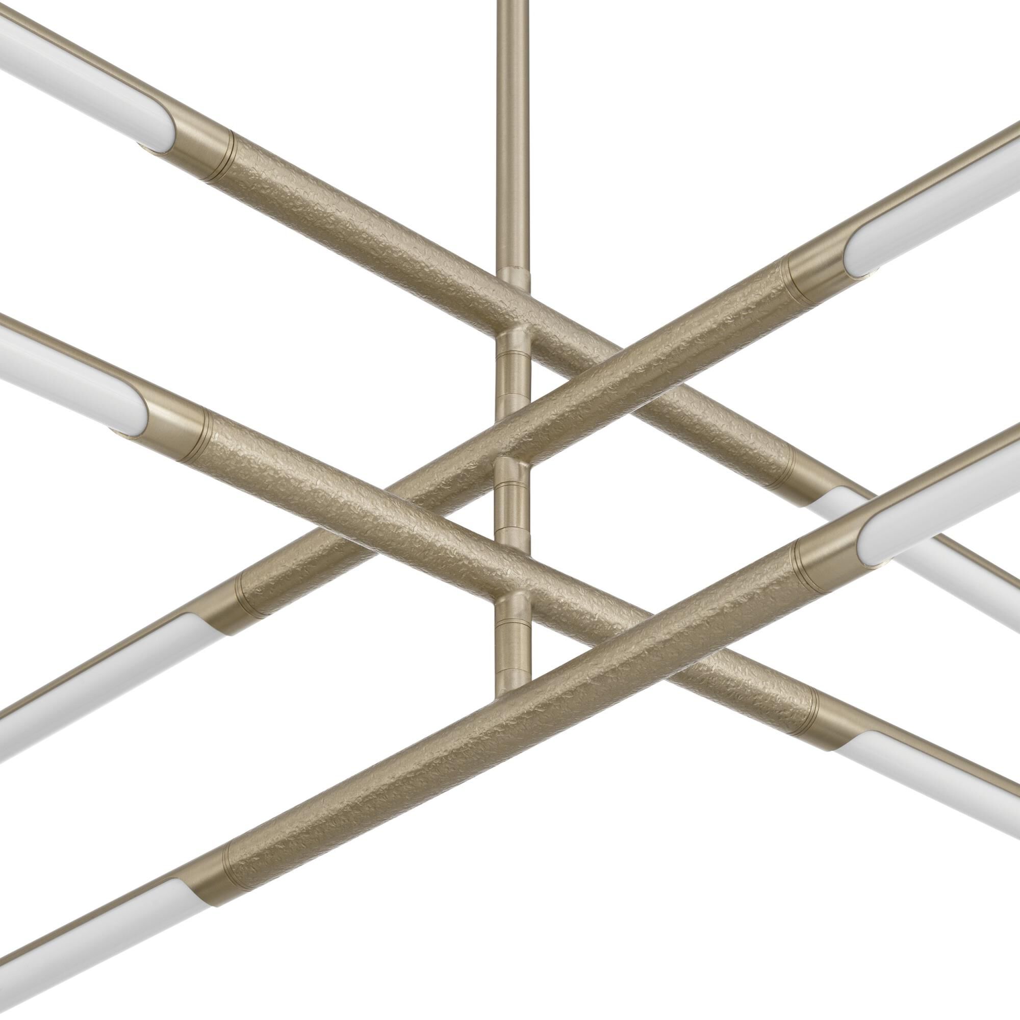 Shown in Champagne Gold finish and White glass