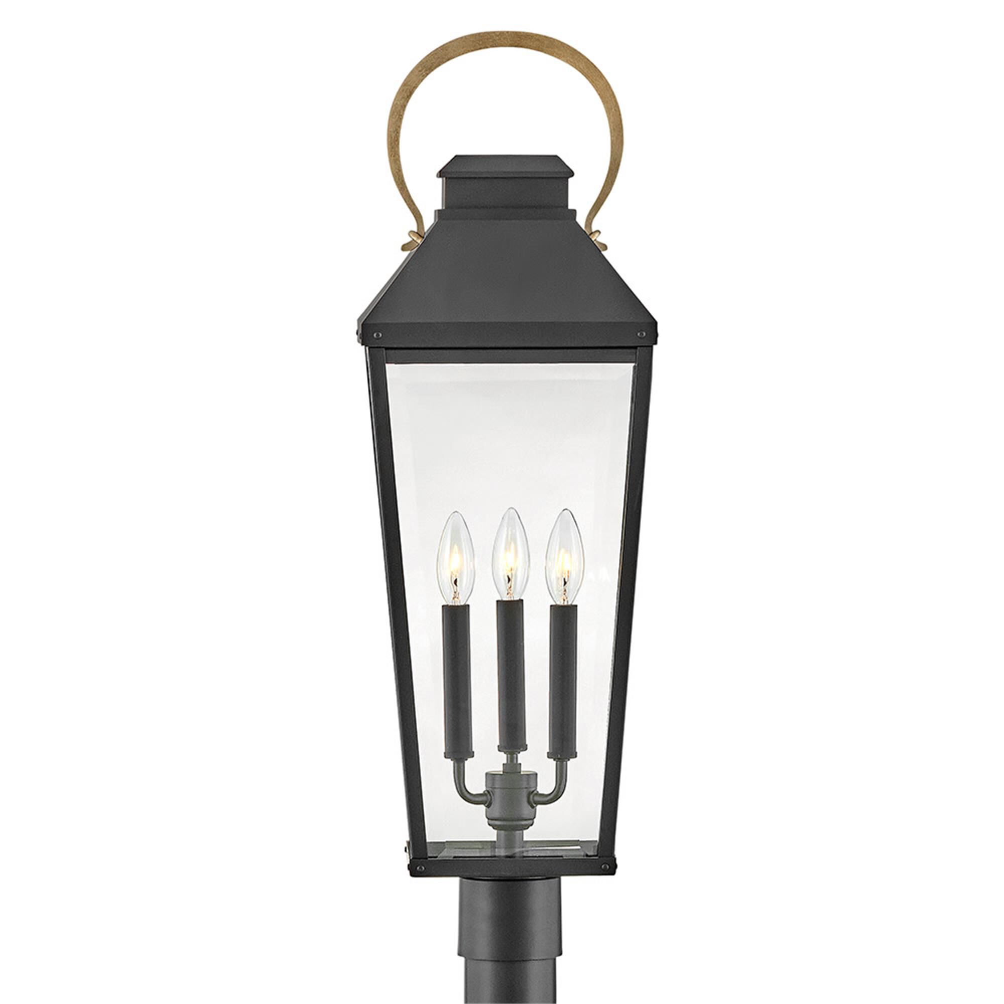 Shown in Black with Burnished Bronze Accents finish and Clear Beveled glass
