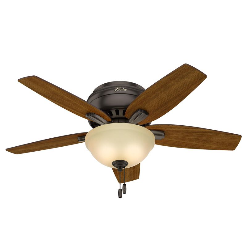 Newsome 42 Inch Flush Mount Fan with Light Kit by Hunter Fan