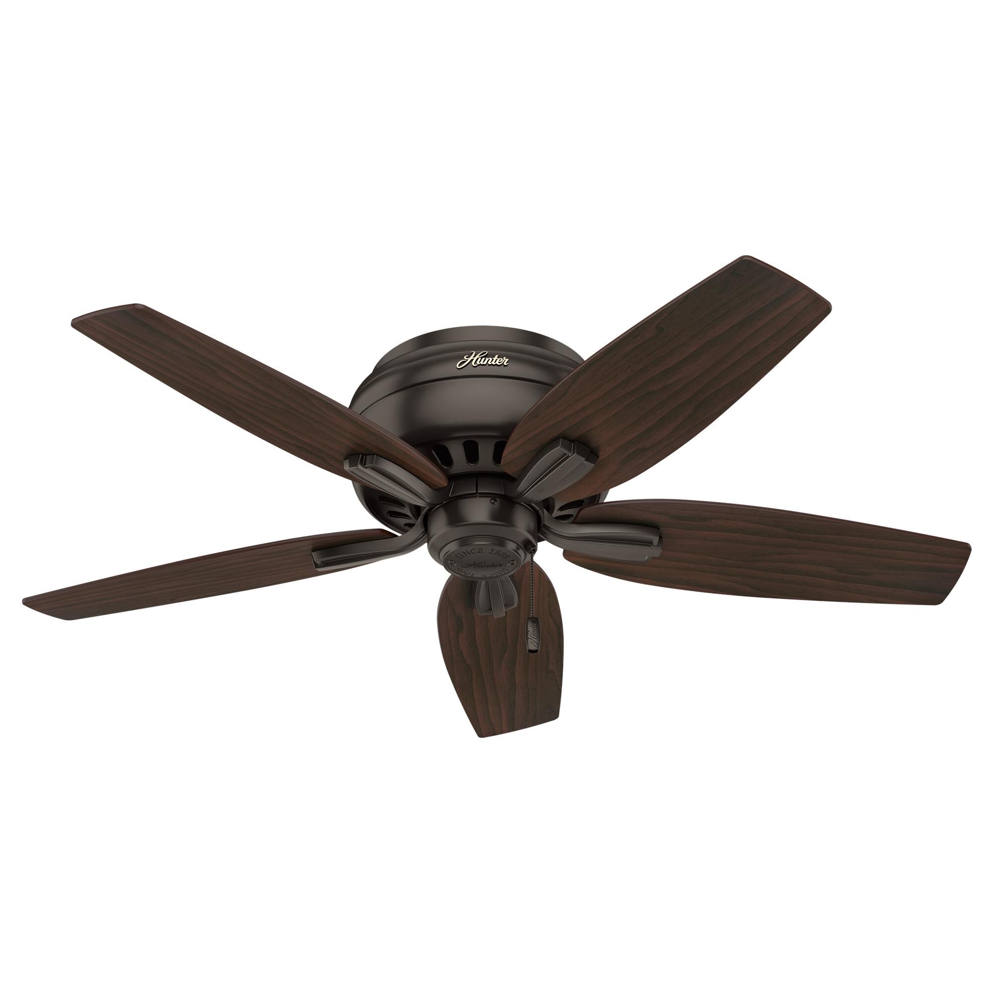 Newsome 42 Inch Flush Mount Fan with Light Kit,
