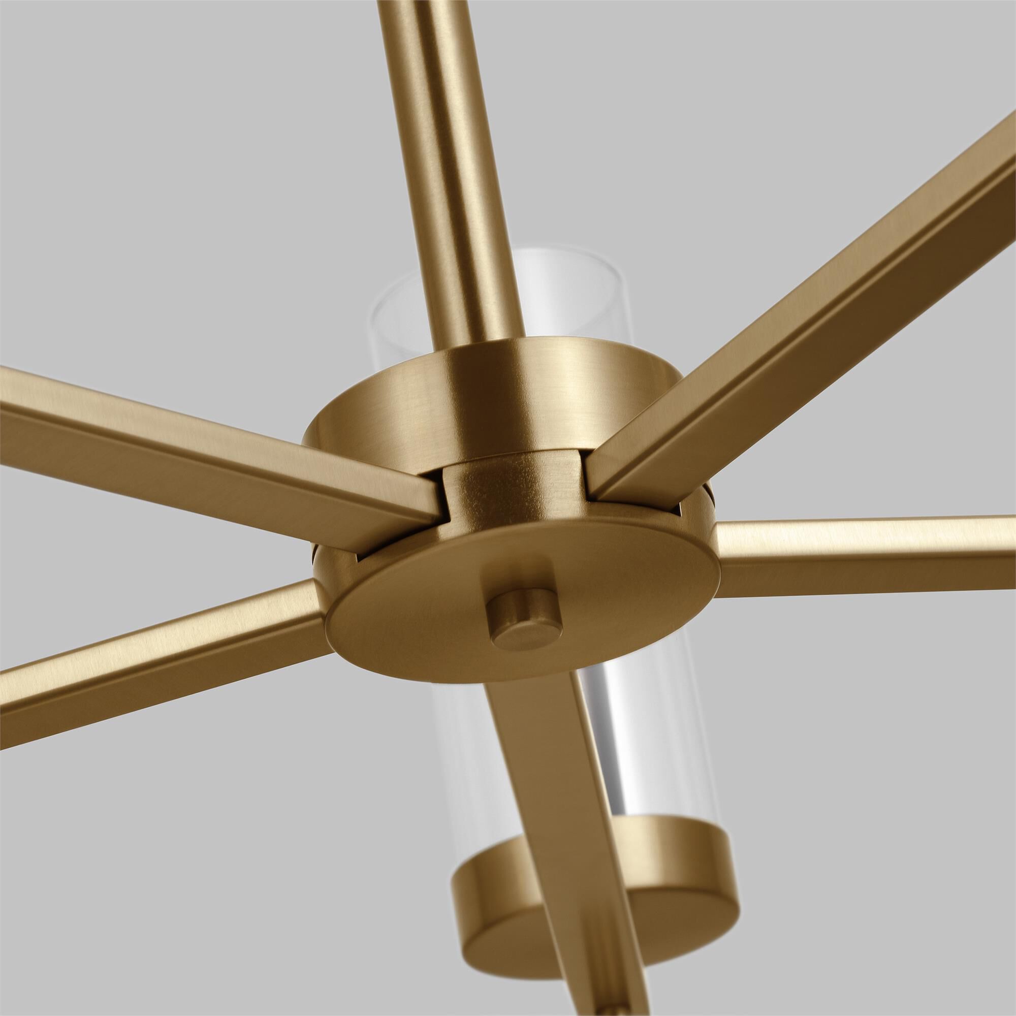 Shown in Satin Brass finish and Clear Glass s shade