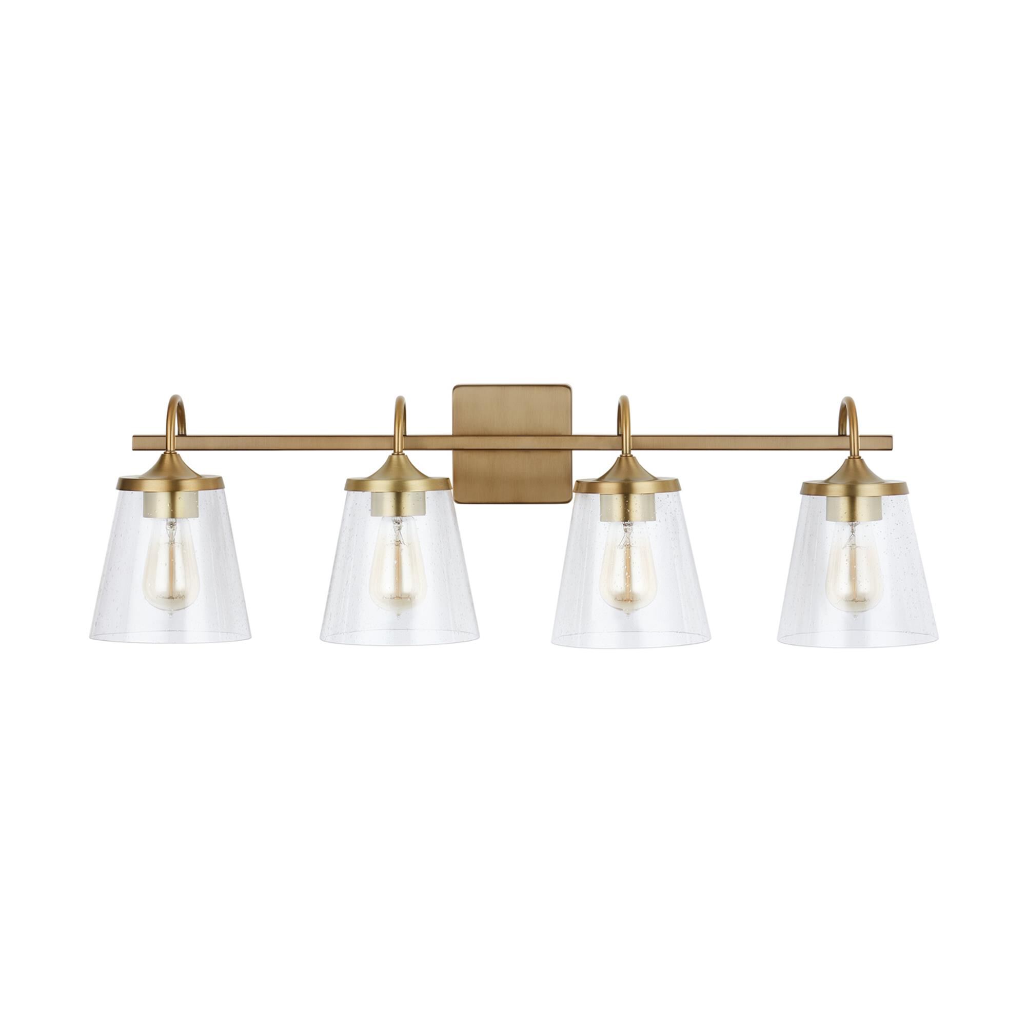 Shown in Aged Brass finish and 496 glass