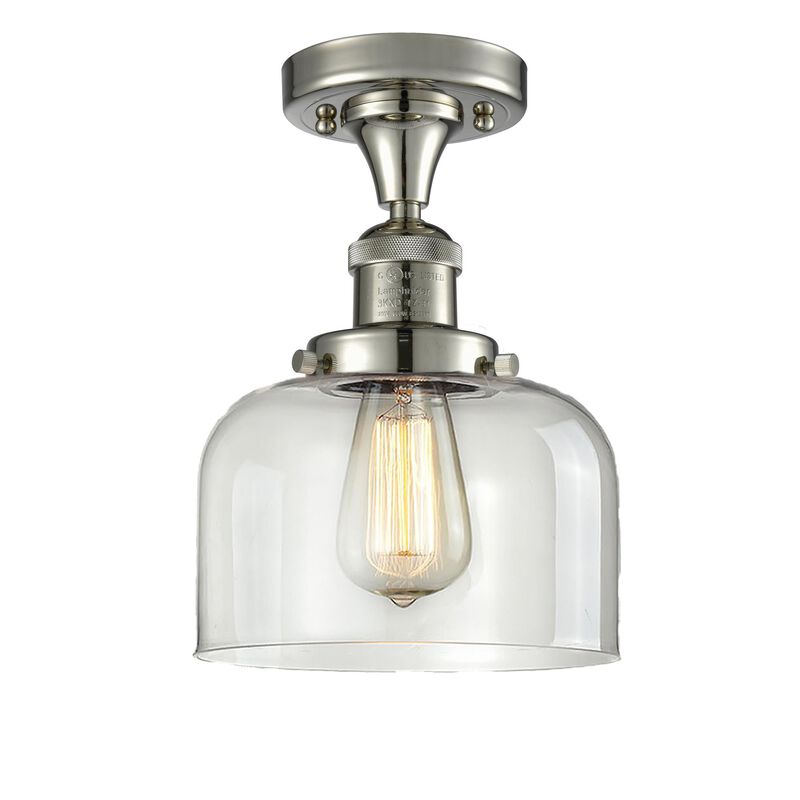 Bruno Marashlian Large Bell 8 Inch 1 Light Semi Flush Mount by Innovations Lighting