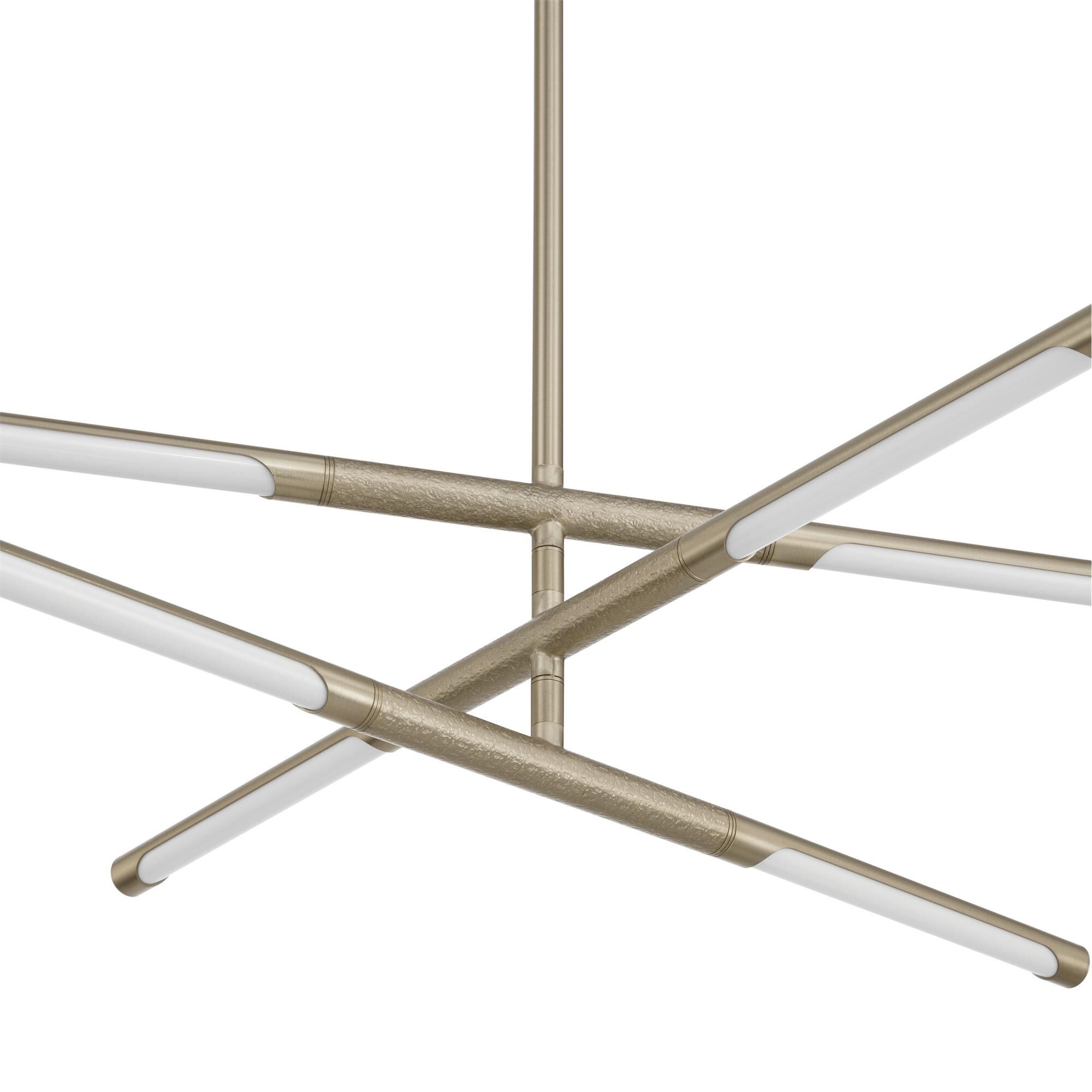 Shown in Champagne Gold finish and White glass