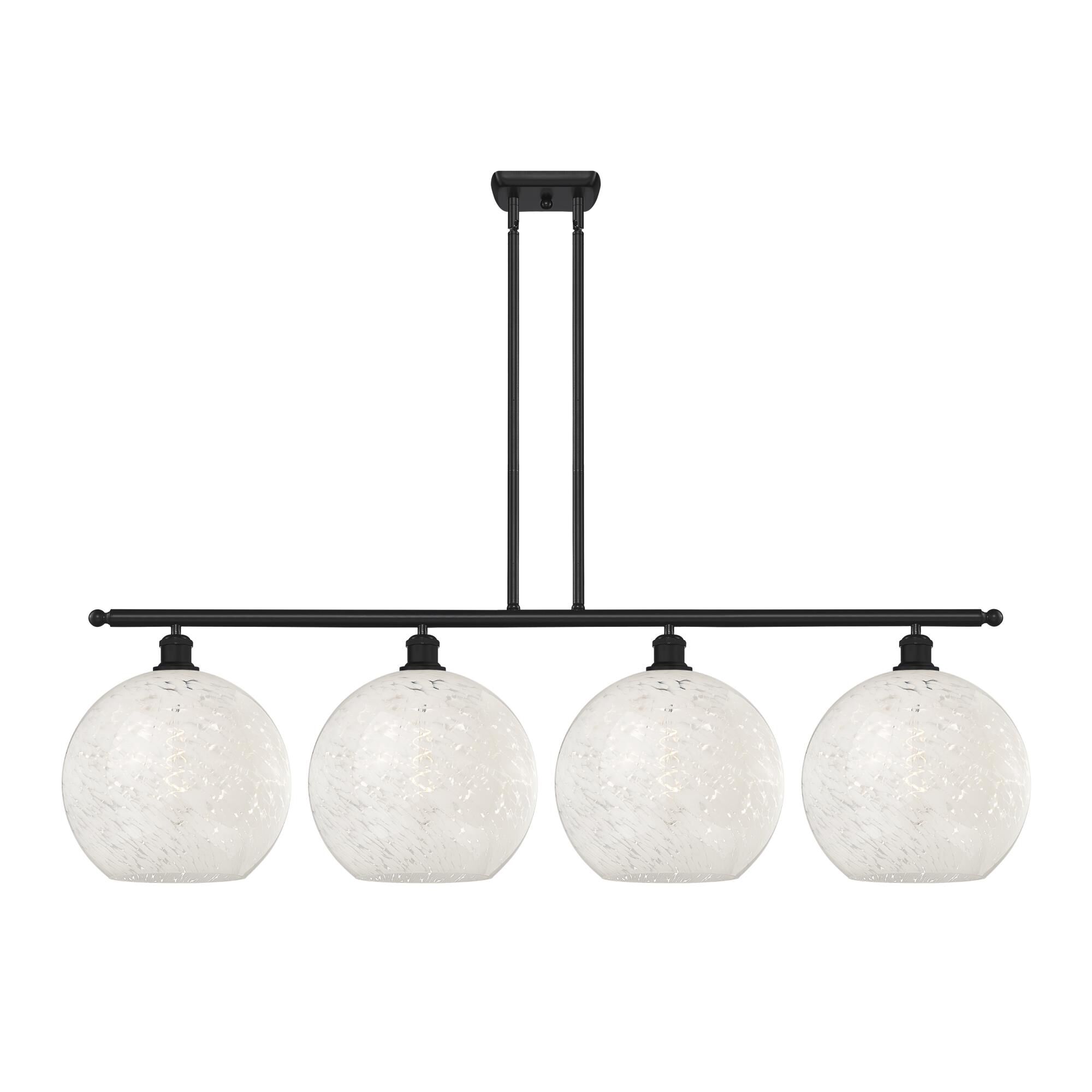 Bruno Marashlian White Mouchette 50 Inch Linear Suspension Light by Innovations Lighting
