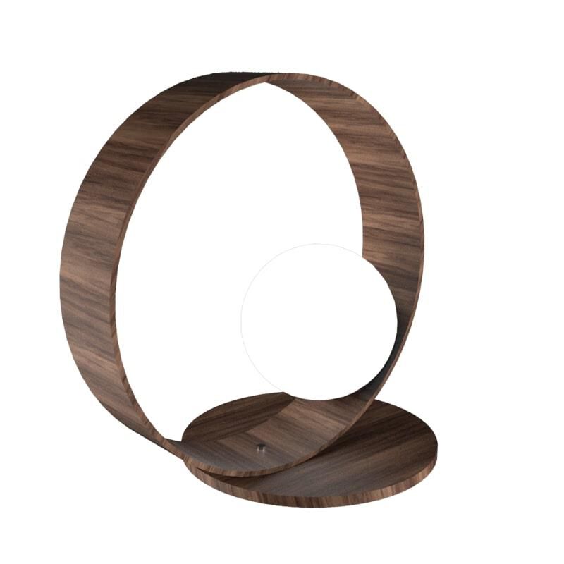 Shown in American Walnut finish and Frosted glass