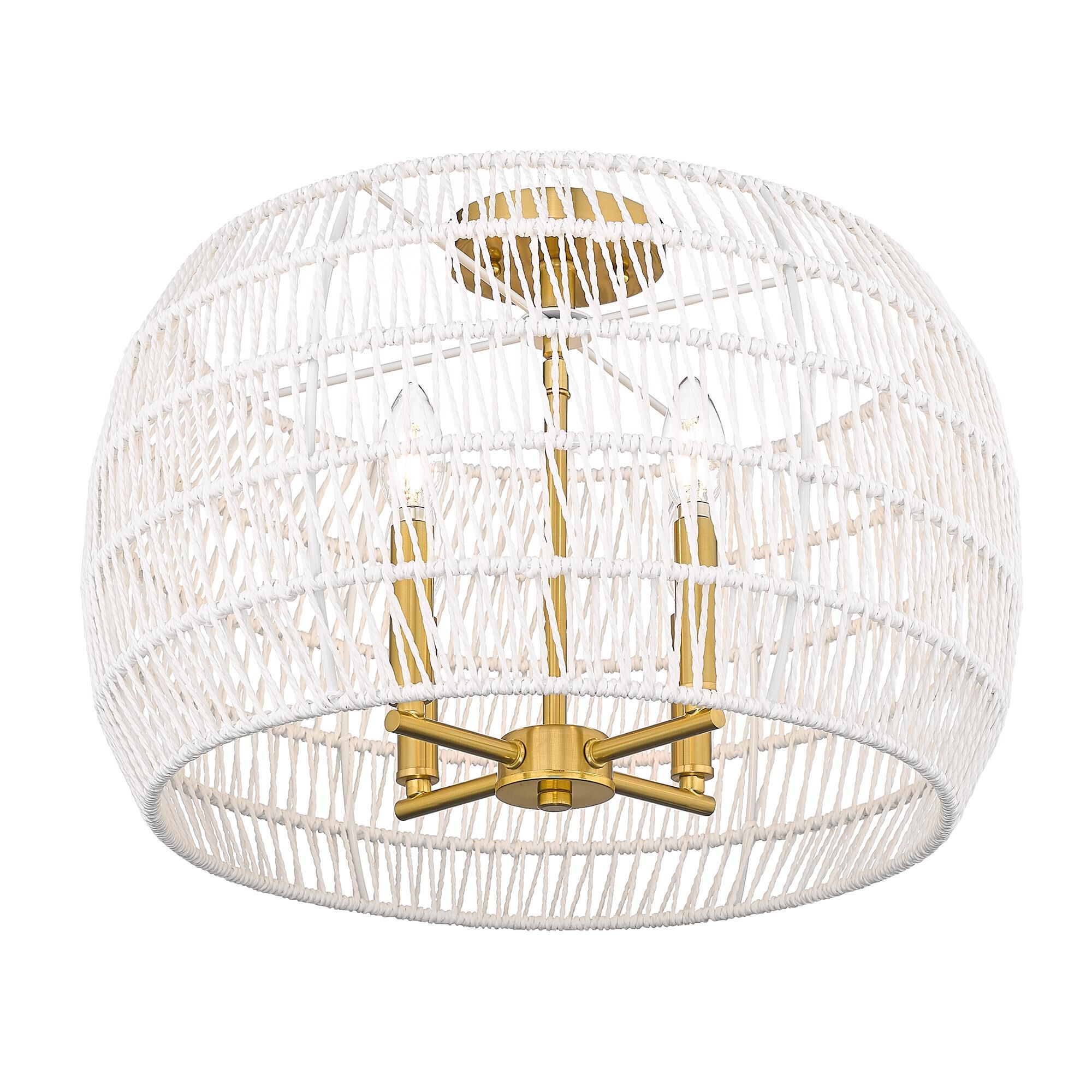 Ellie 19 Inch Semi Flush Mount by Golden Lighting