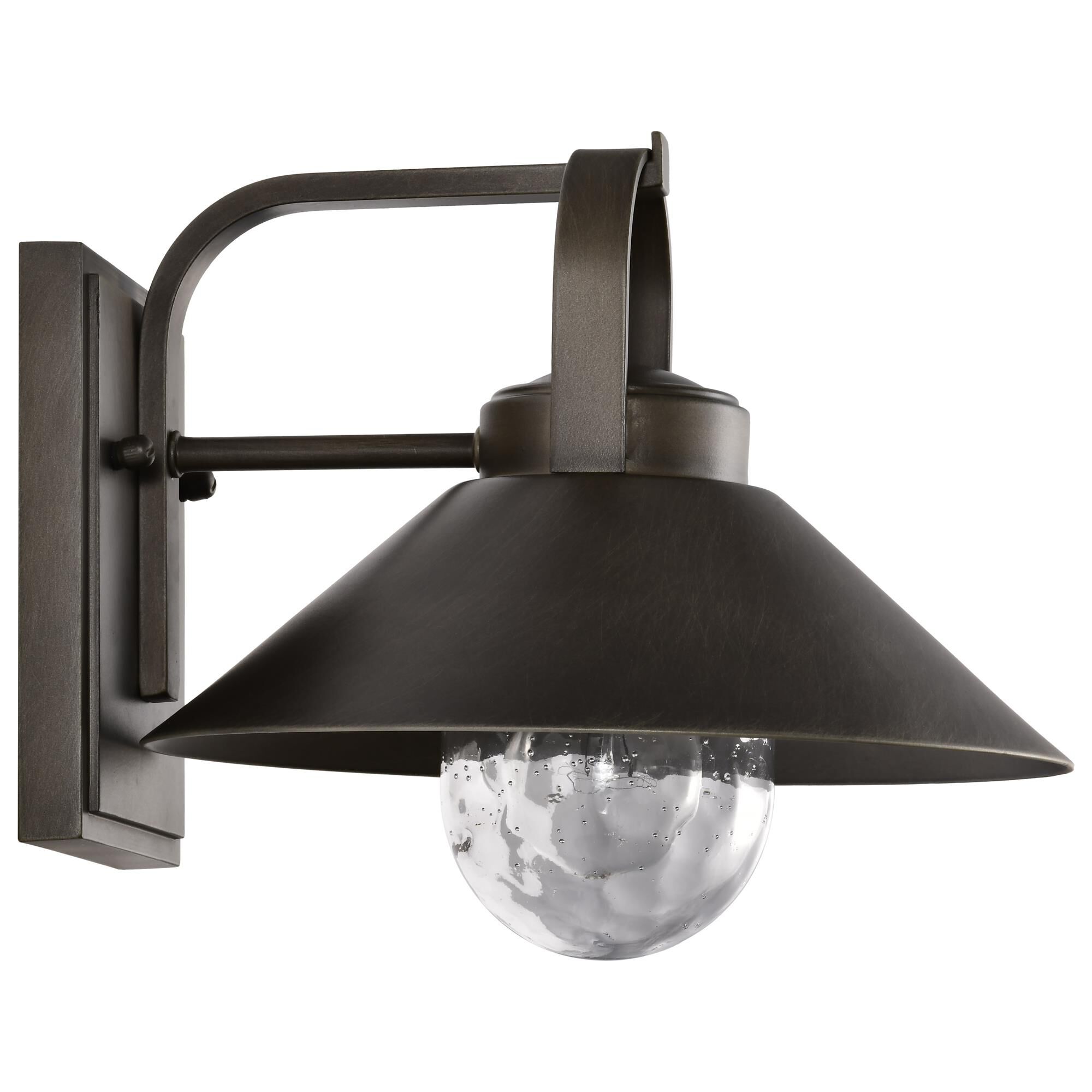 Shown in Bronze finish and Clear Seeded glass