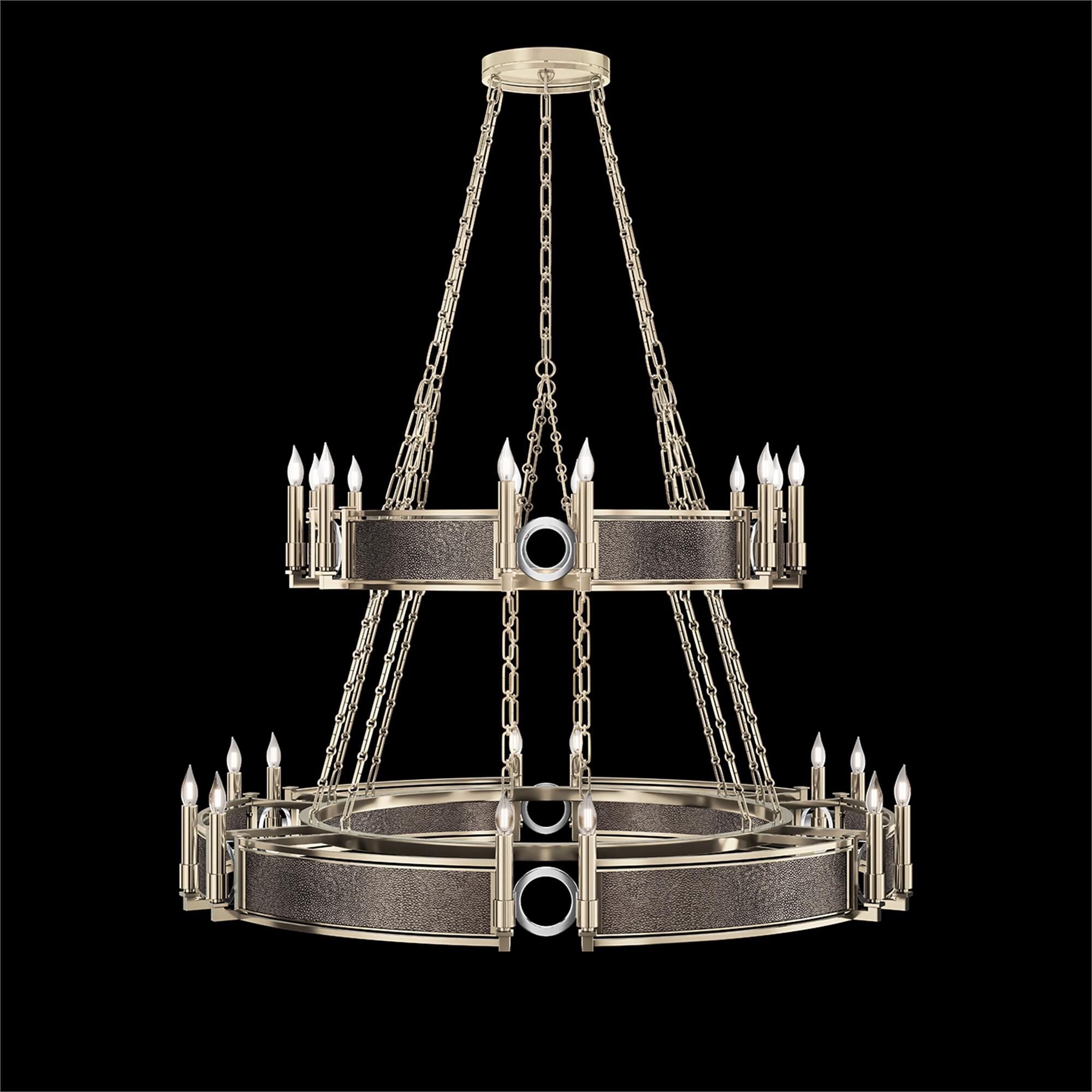 Shown in Champagne and Nickel  finish and Pebble accent