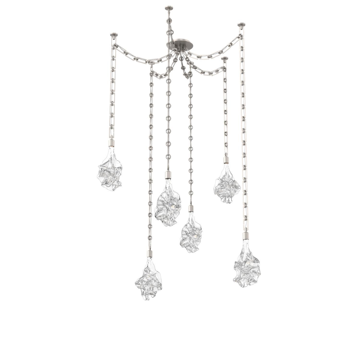 Shown in Beige Silver finish and Clear glass