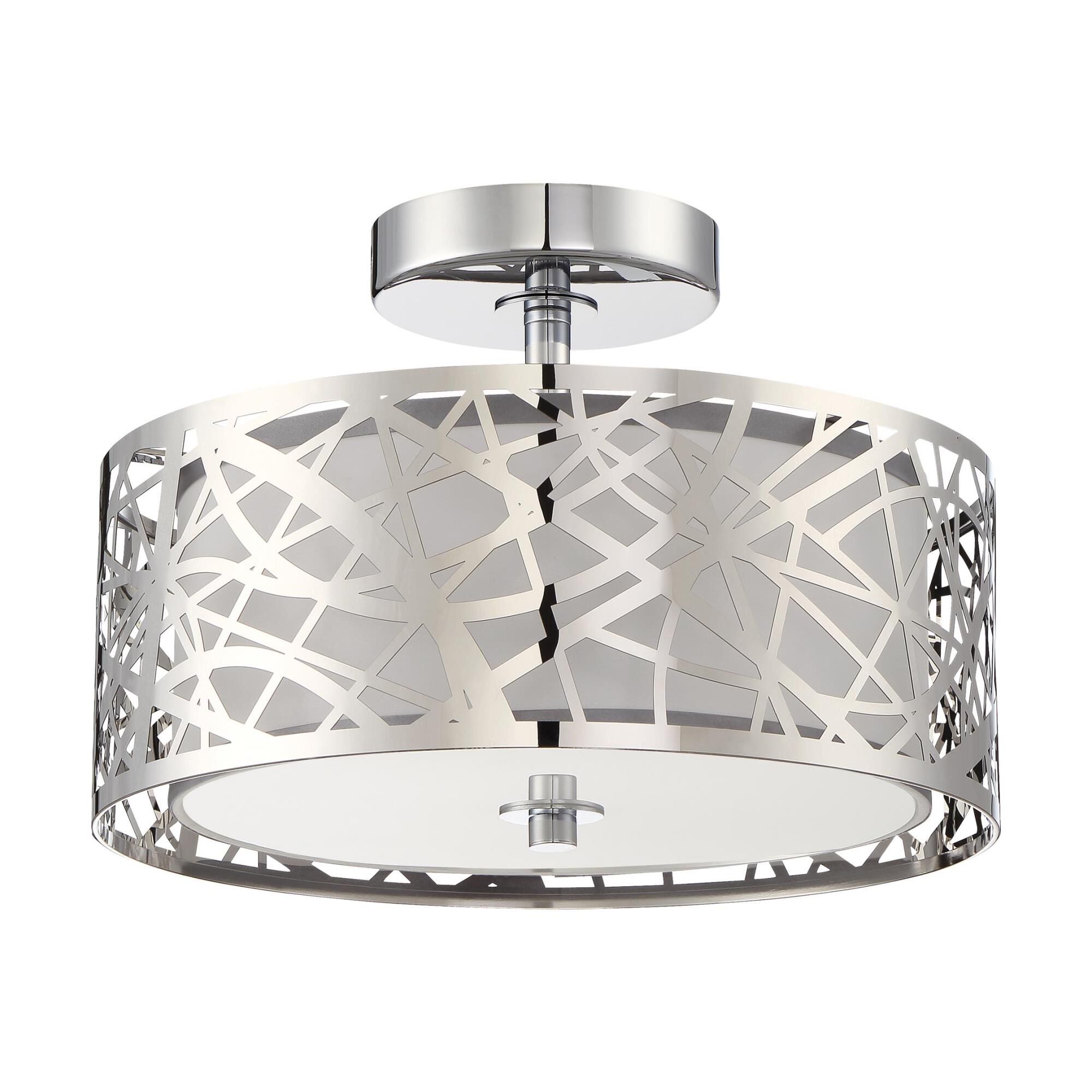 Platinum Collection Abode 12 Inch 2 Light Semi Flush Mount by Quoizel