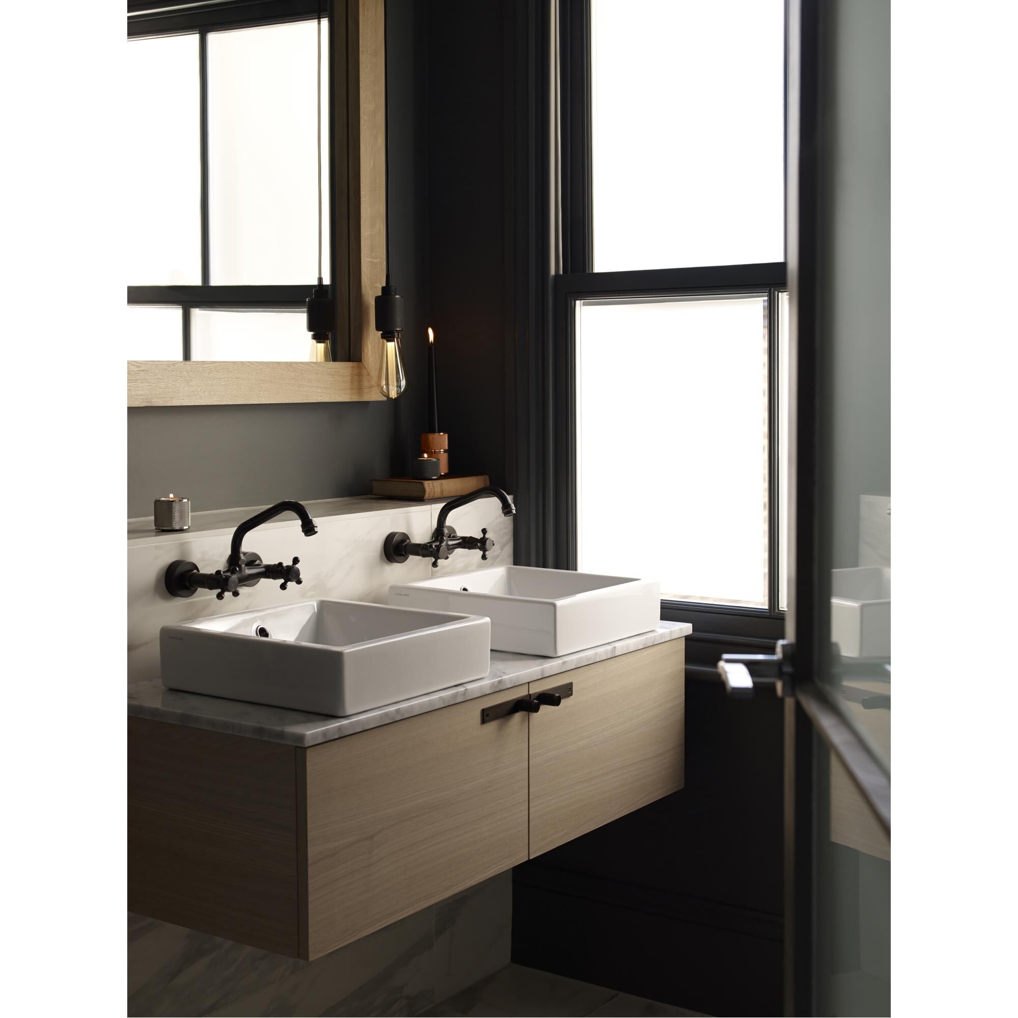 Heavy Metal Mini Pendant Light with Cross Detail by Buster and Punch