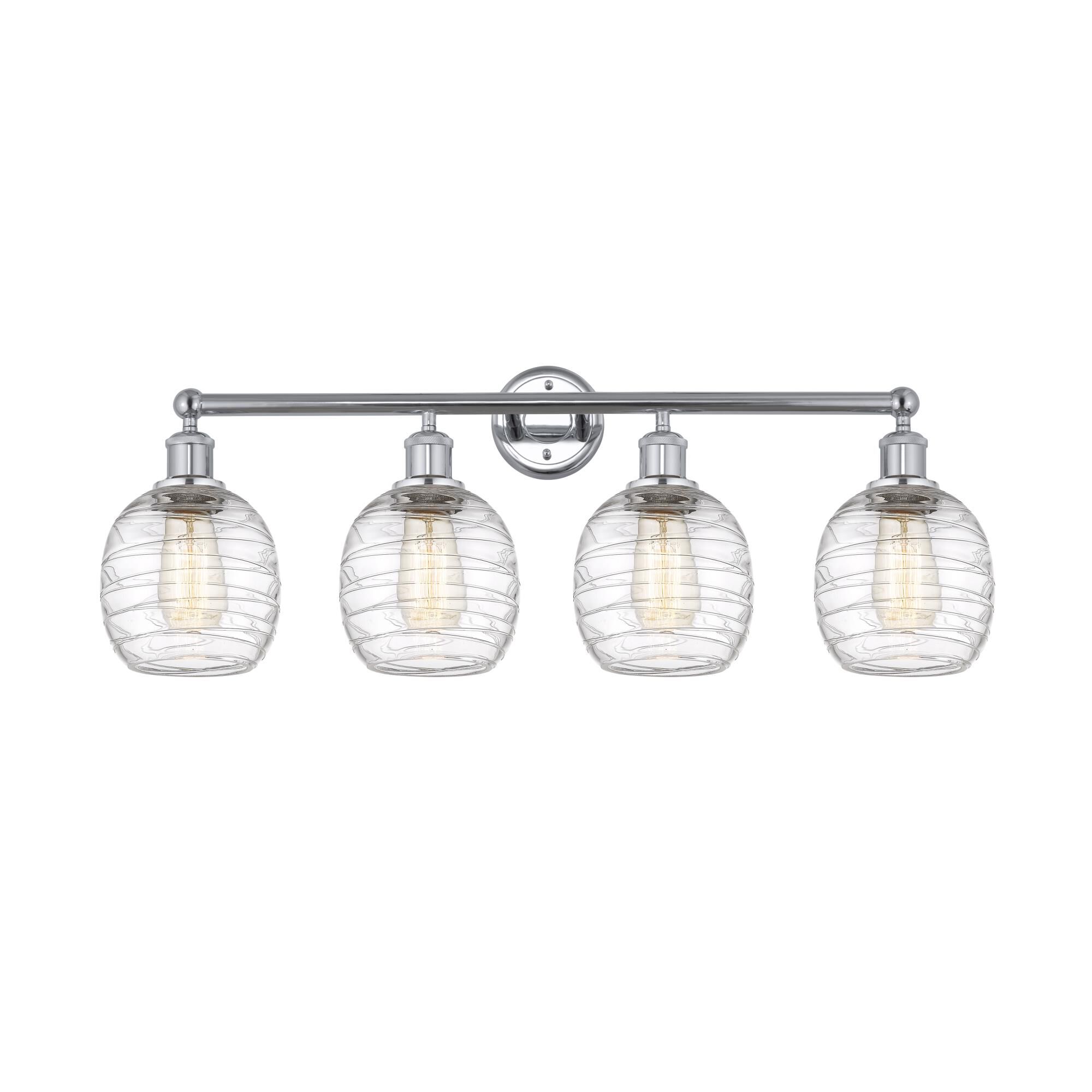Shown in Polished Chrome, Deco Swirl finish and Deco Swirl glass and Deco Swirl Glass shade