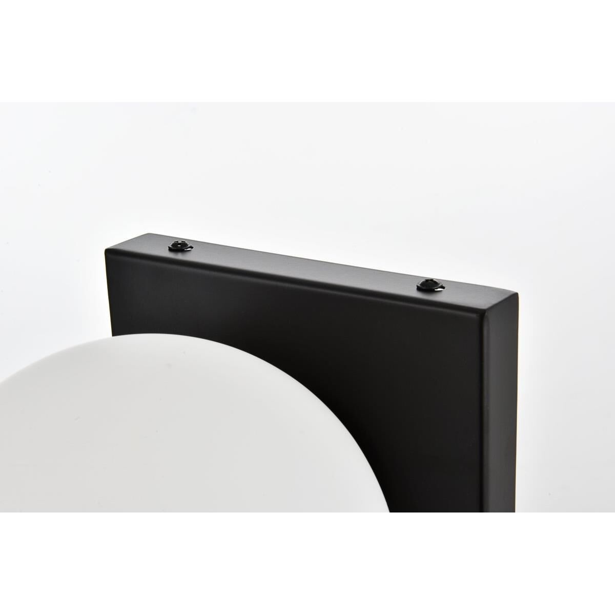 Shown in Black  finish and Frosted White glass