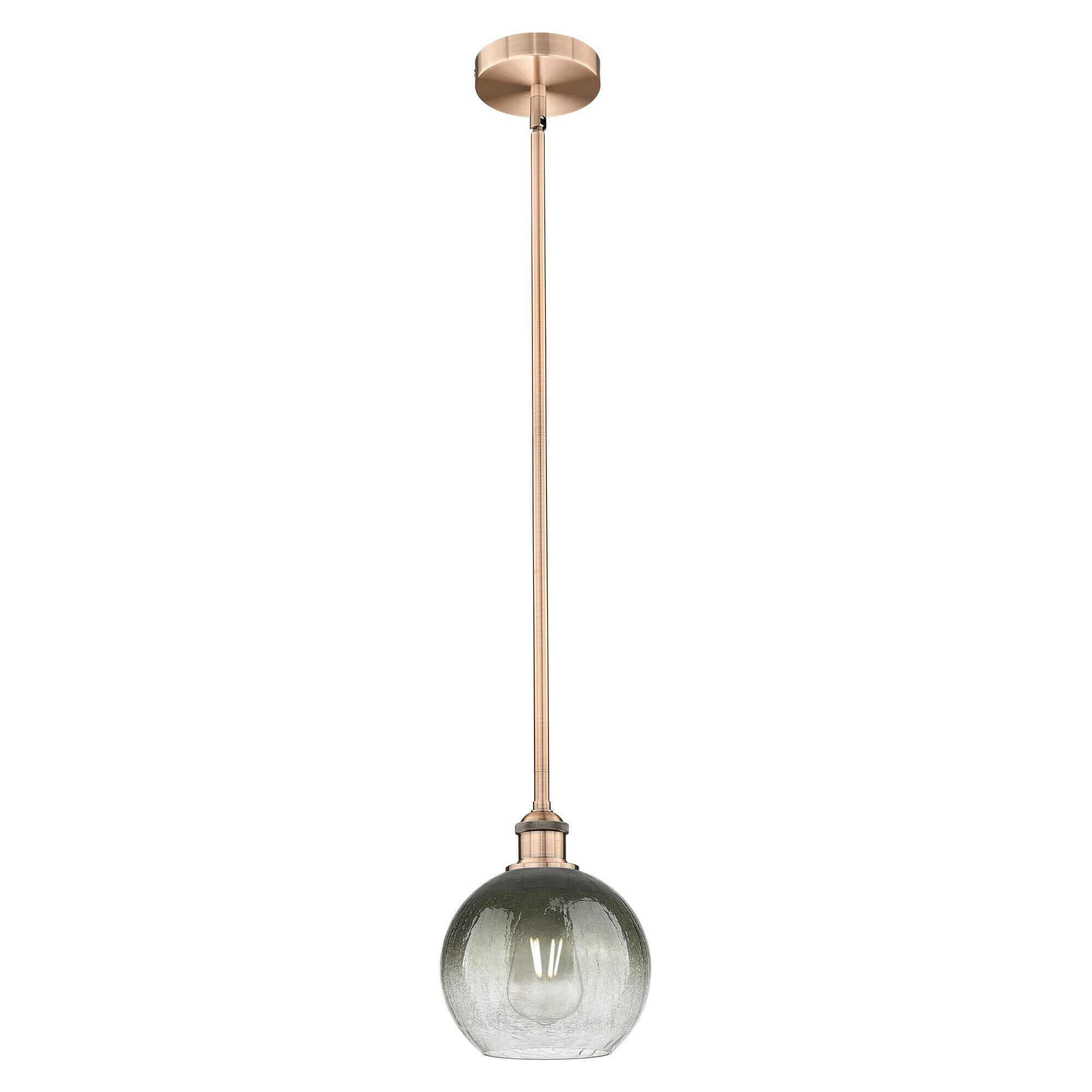 Shown in Antique Copper finish and Slate glass