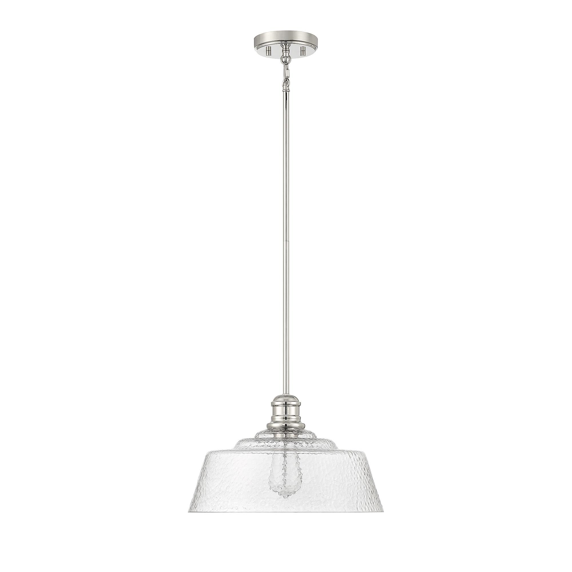 Shown in Polished Nickel finish and Vintage glass