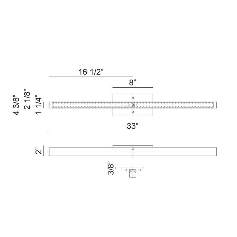 Madoire 33 Inch LED Wall Sconce by Matteo Lighting