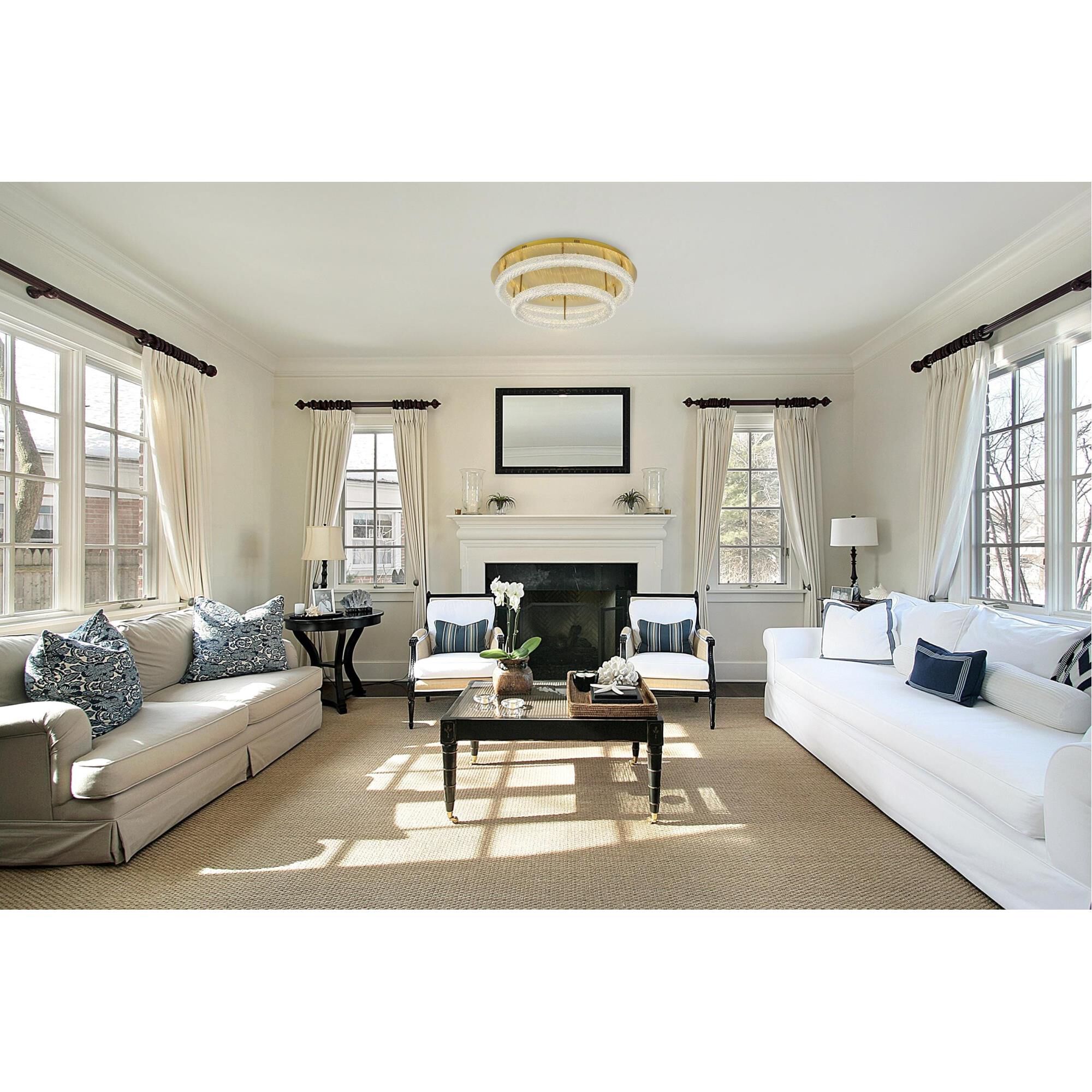 Bowen 34 Inch Flush Mount by Elegant Lighting