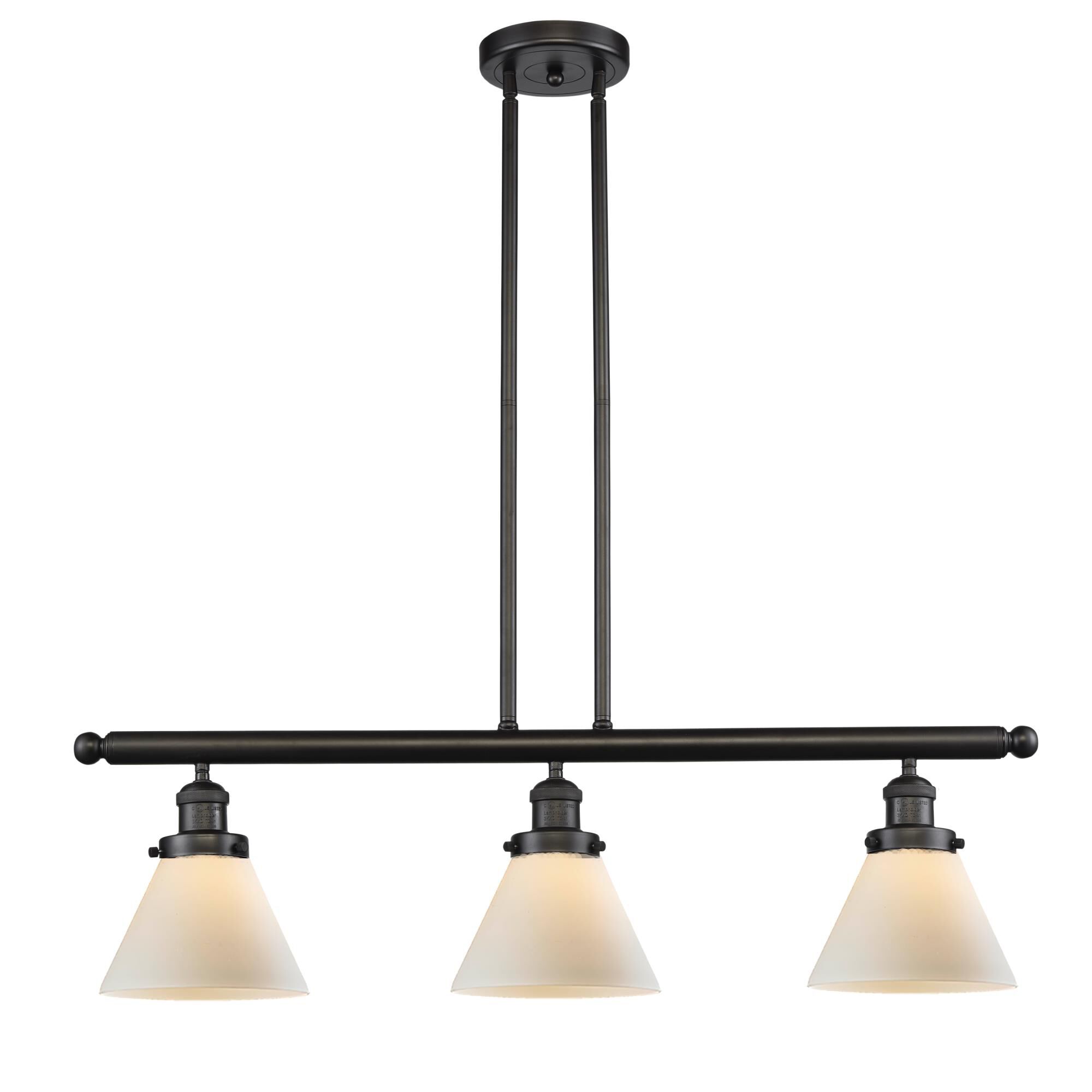 Bruno Marashlian Large Cone 36 Inch 3 Light Linear Suspension Light by Innovations Lighting