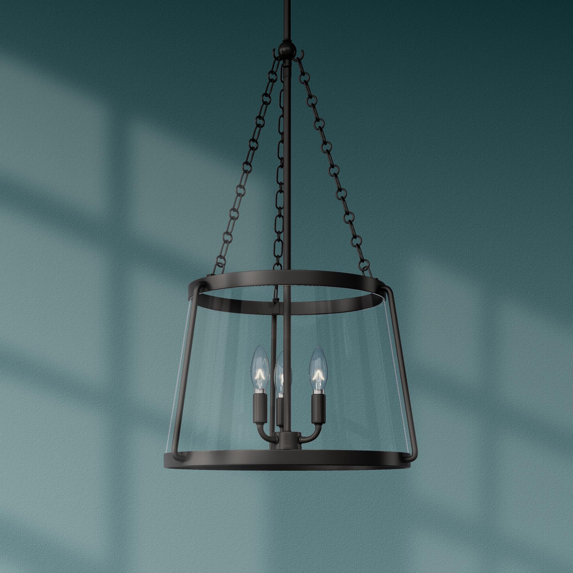 Shown in Matte Black finish and Clear glass