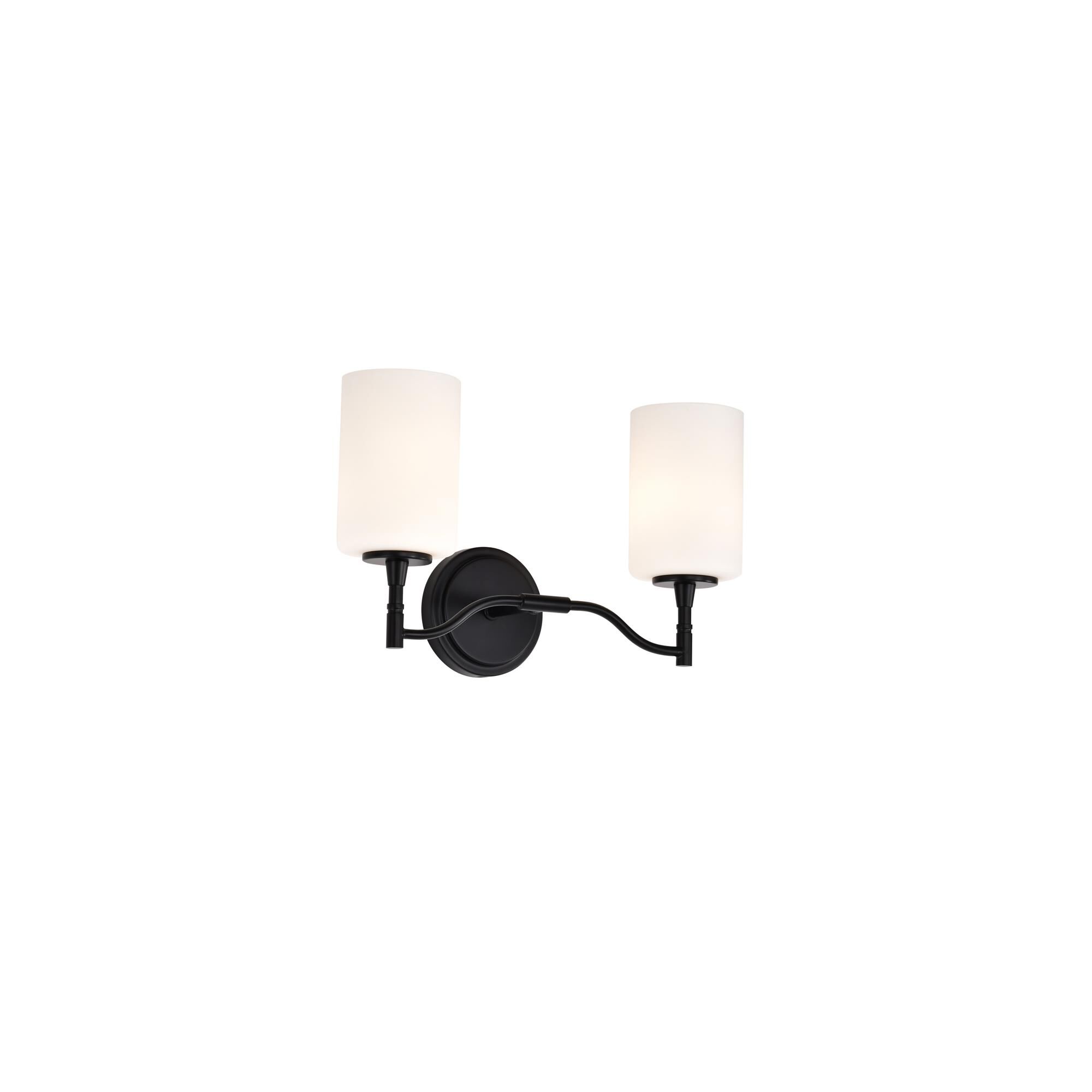 Shown in Matte Black finish and White Opal glass