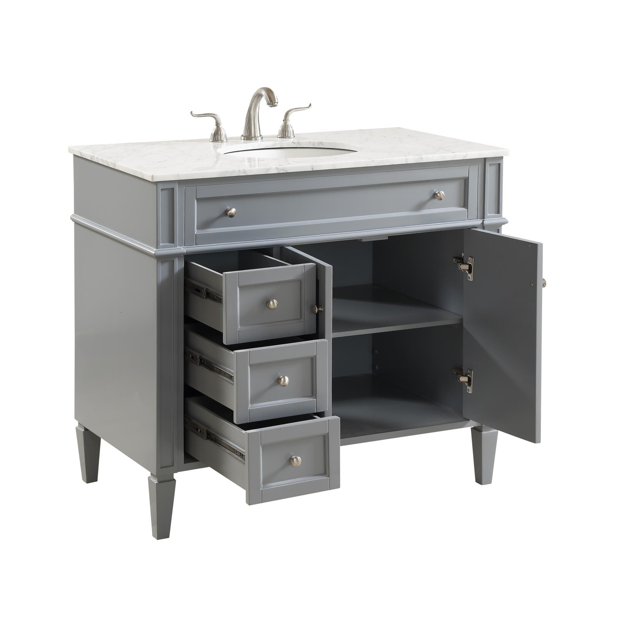 Shown in Grey finish