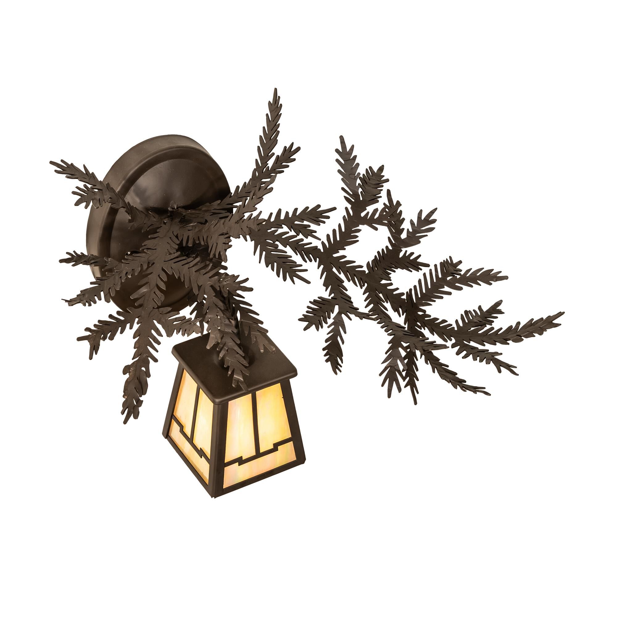 Shown in Oil Rubbed Bronze finish and Beige glass