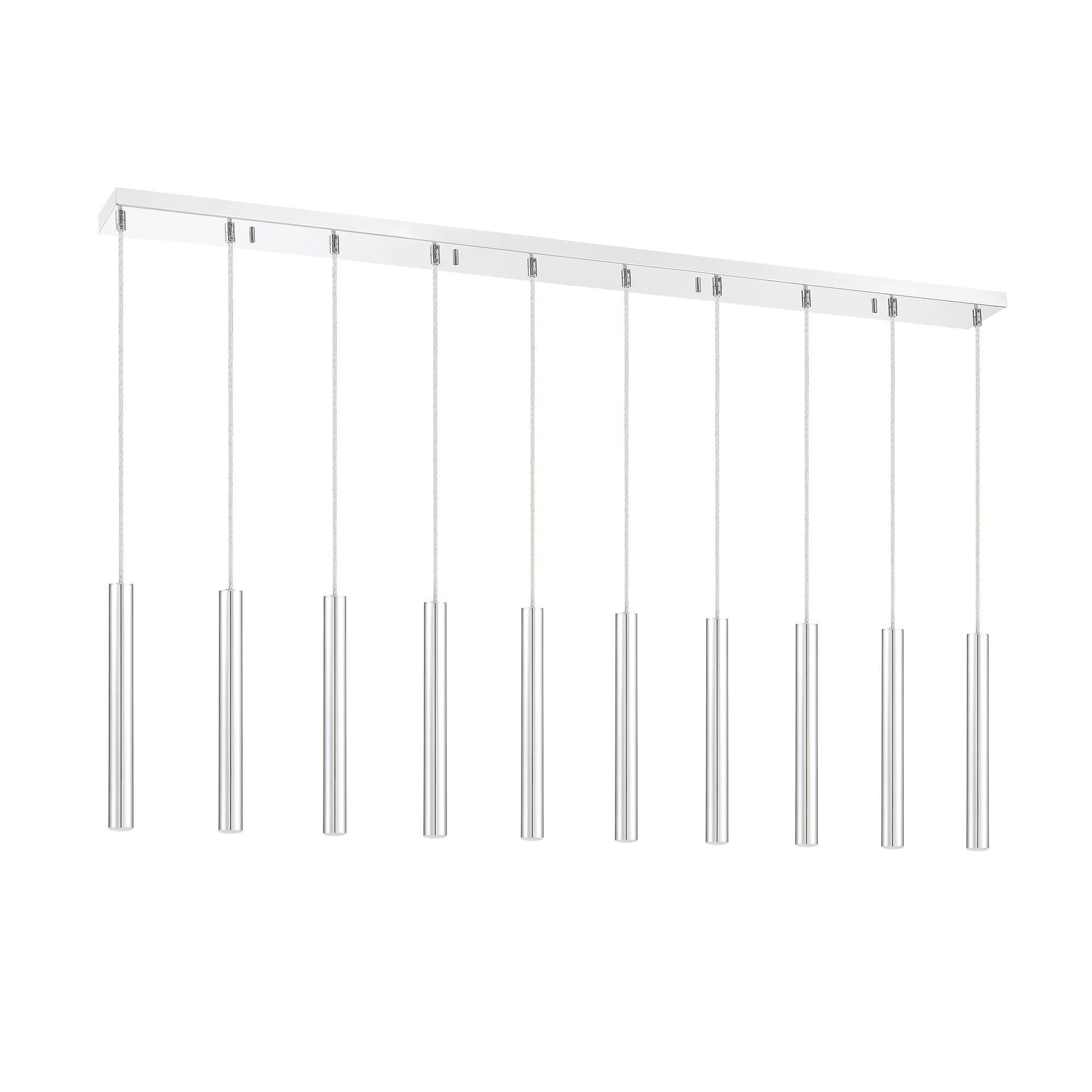 Shown in Chrome finish and Steel glass and Steel shade
