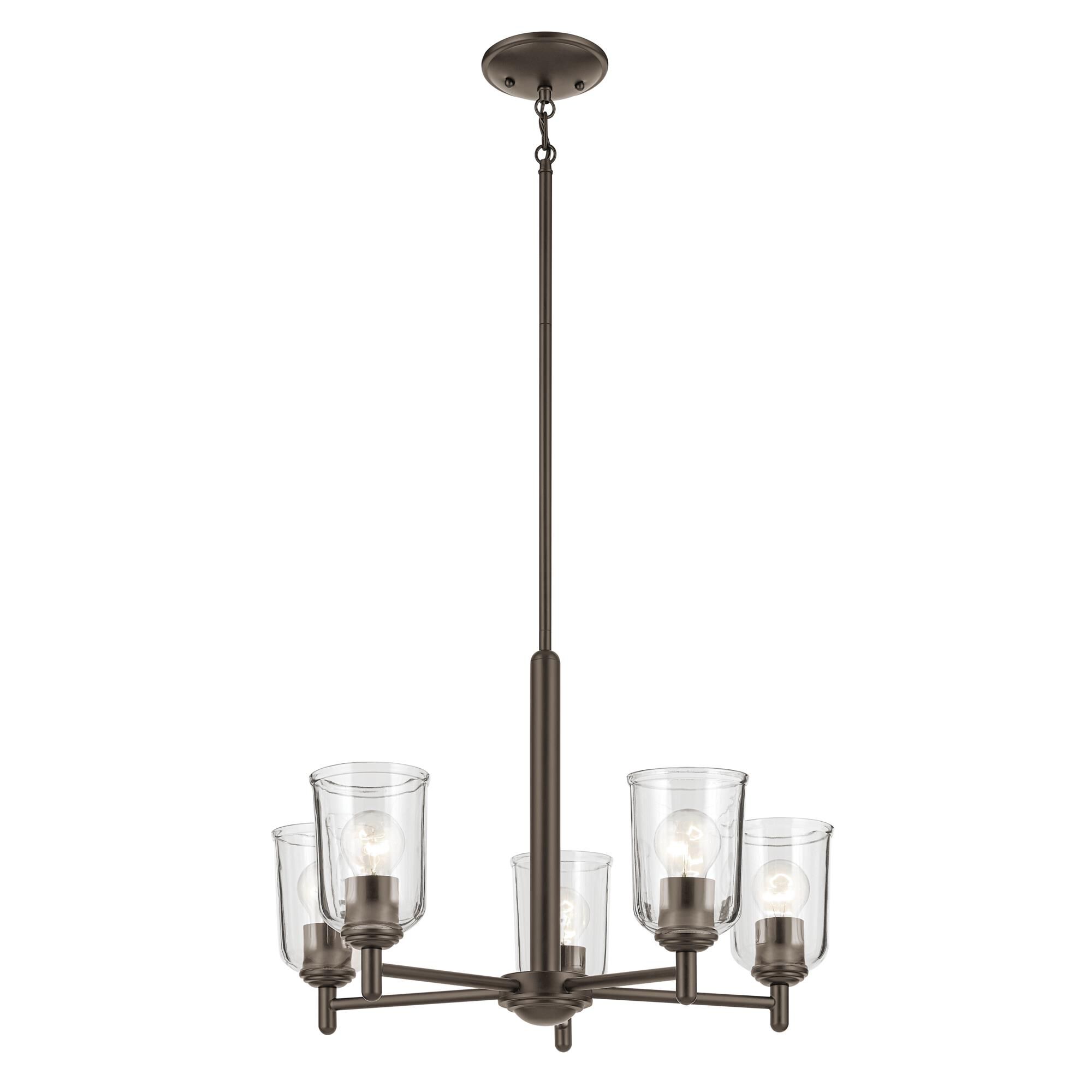 Shown in Olde Bronze finish and Clear glass