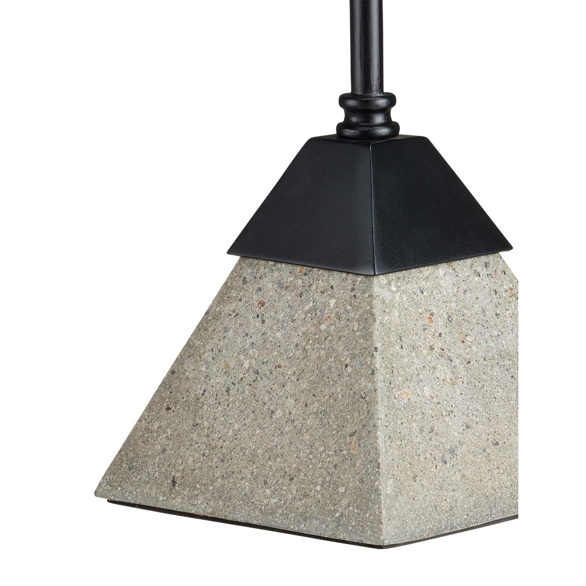 Shown in Satin Black and Polished Concrete finish