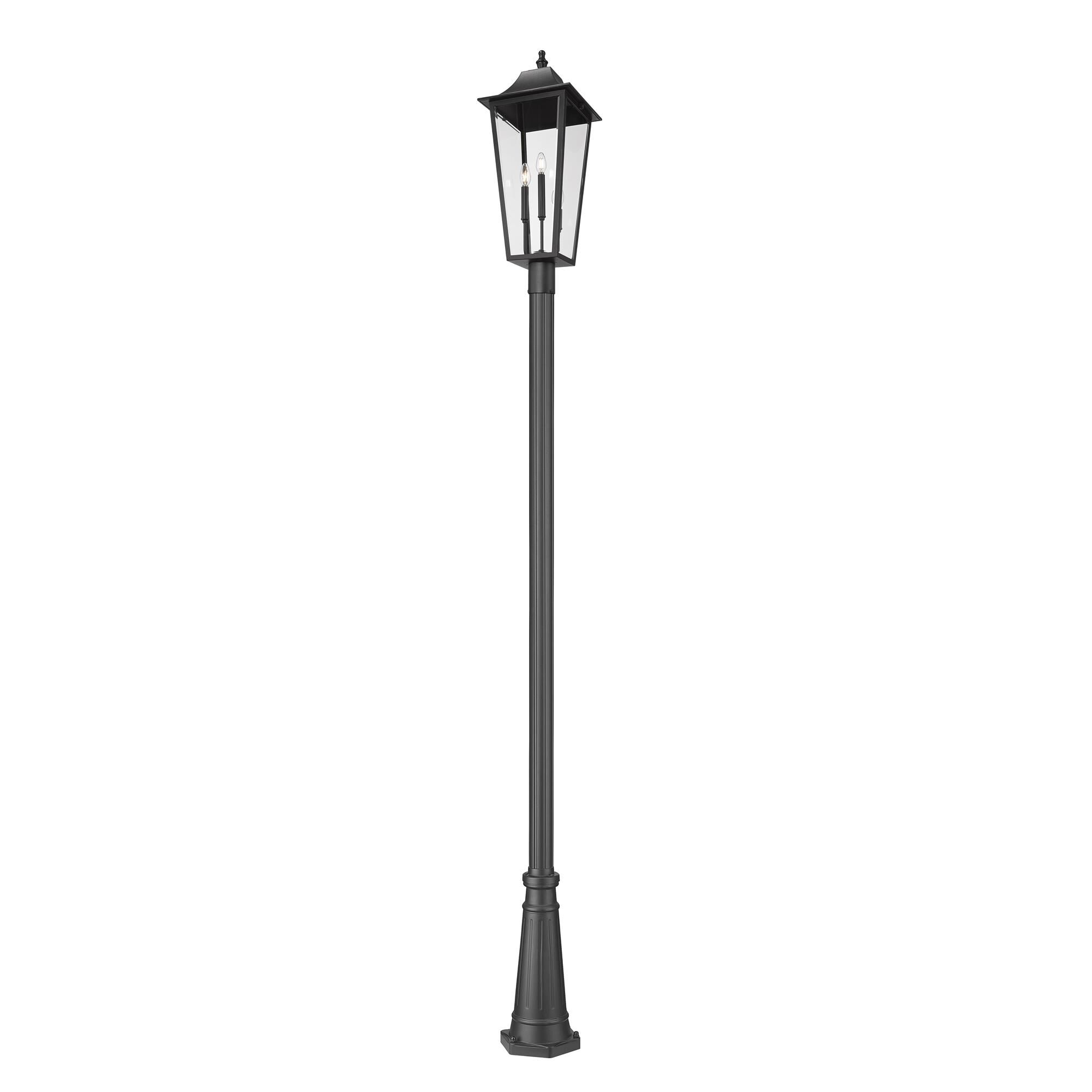 Shown in Black finish and Clear Beveled glass and Clear Beveled shade
