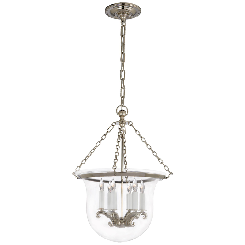Chapman & Myers Country Bell Jar 15 Inch Cage Pendant by Visual Comfort Signature Collection