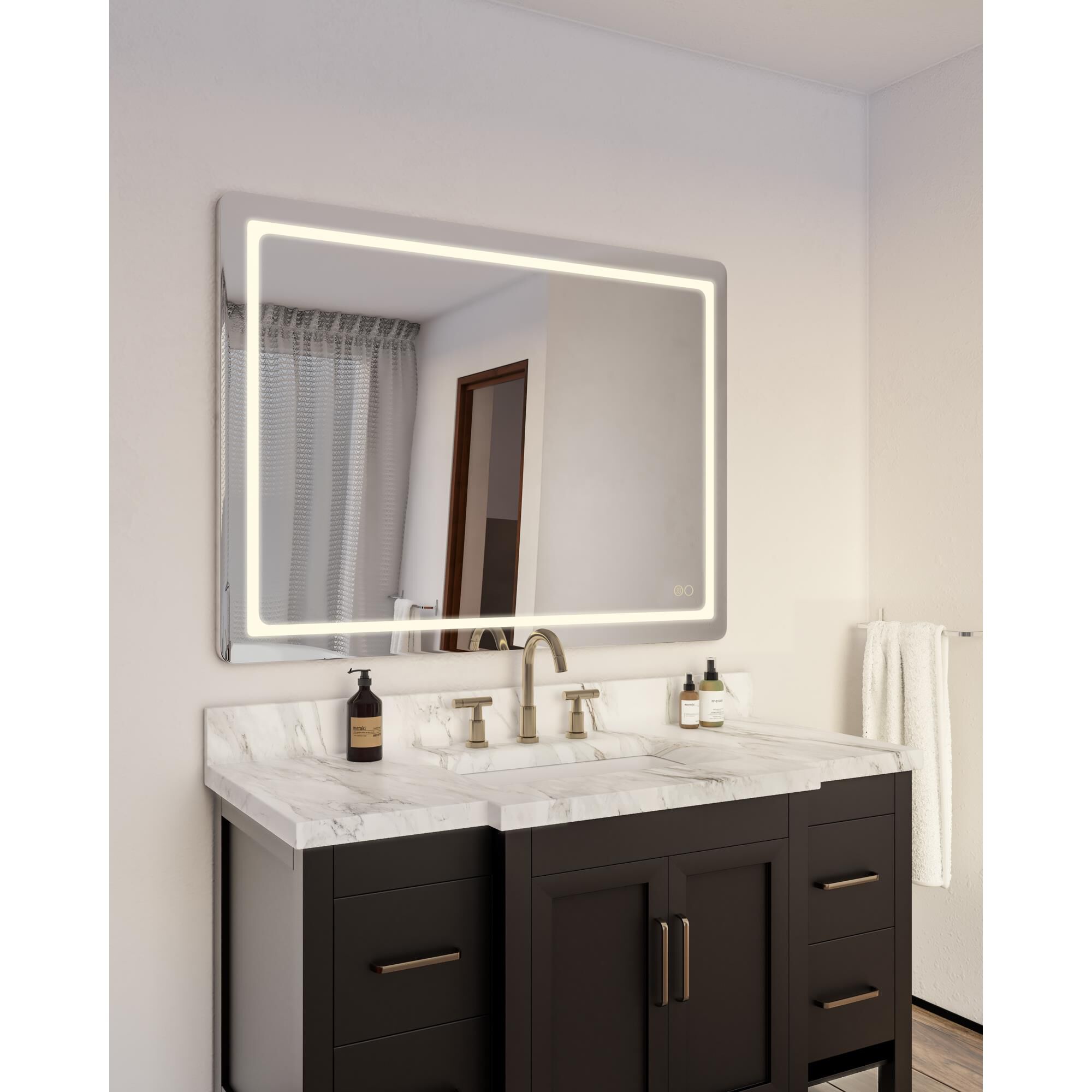Seneca LED Lighted Mirror by Kuzco Lighting