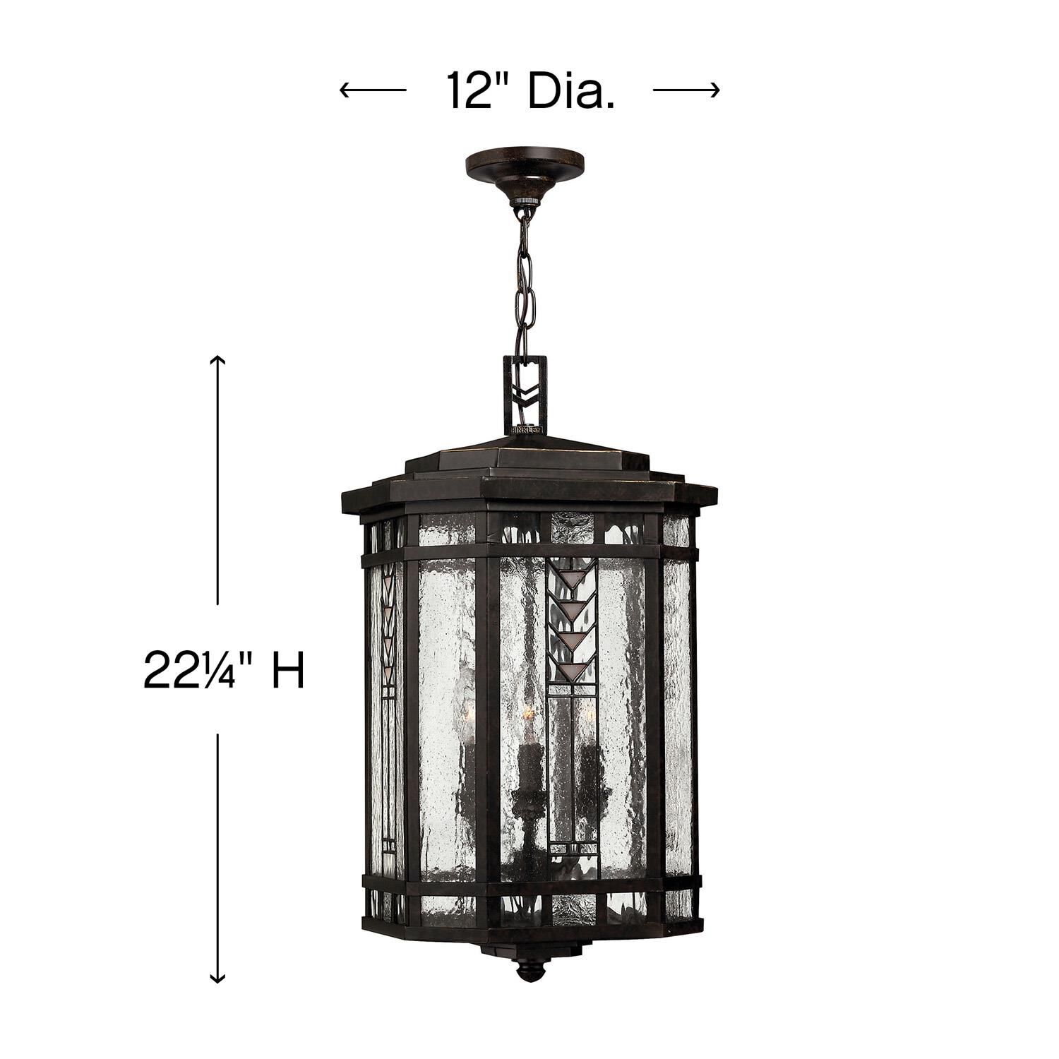 Tahoe 22 Inch Tall 4 Light Outdoor Hanging Lantern by Hinkley Lighting