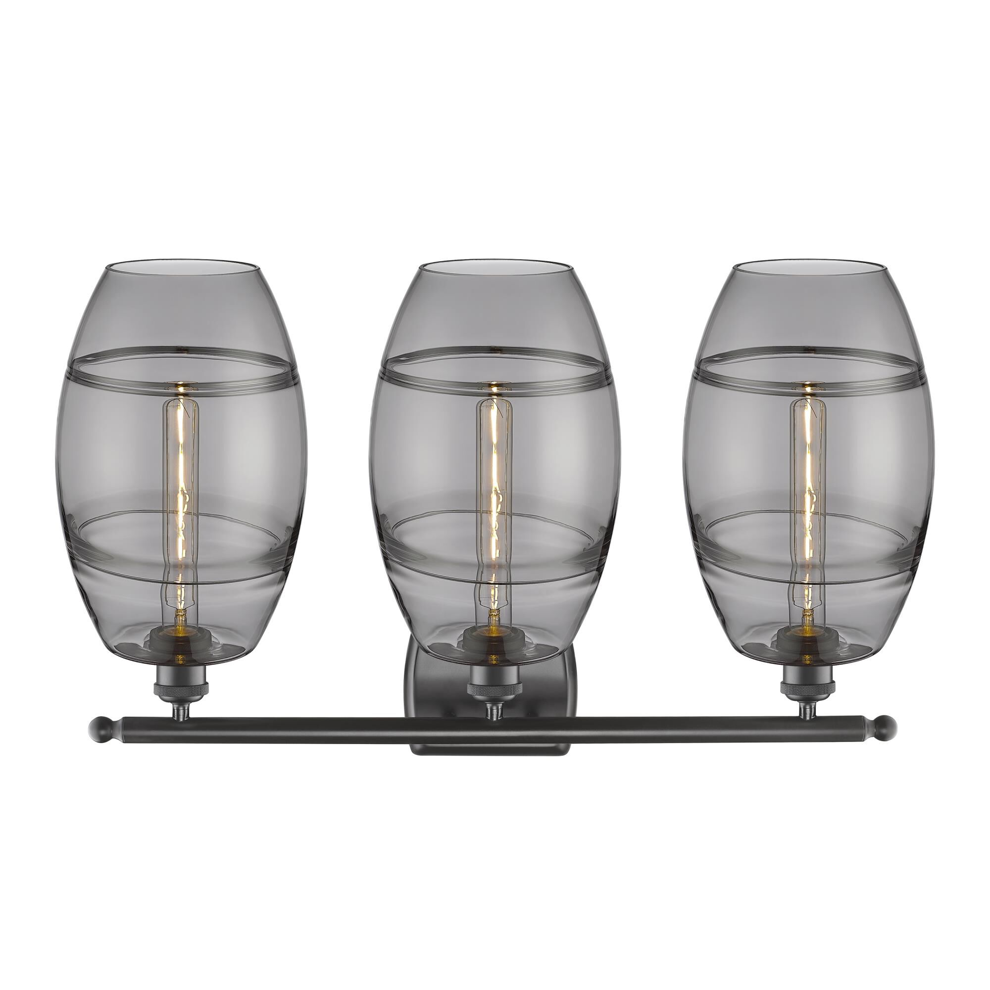 Shown in Oil Rubbed Bronze finish and Light Smoke glass