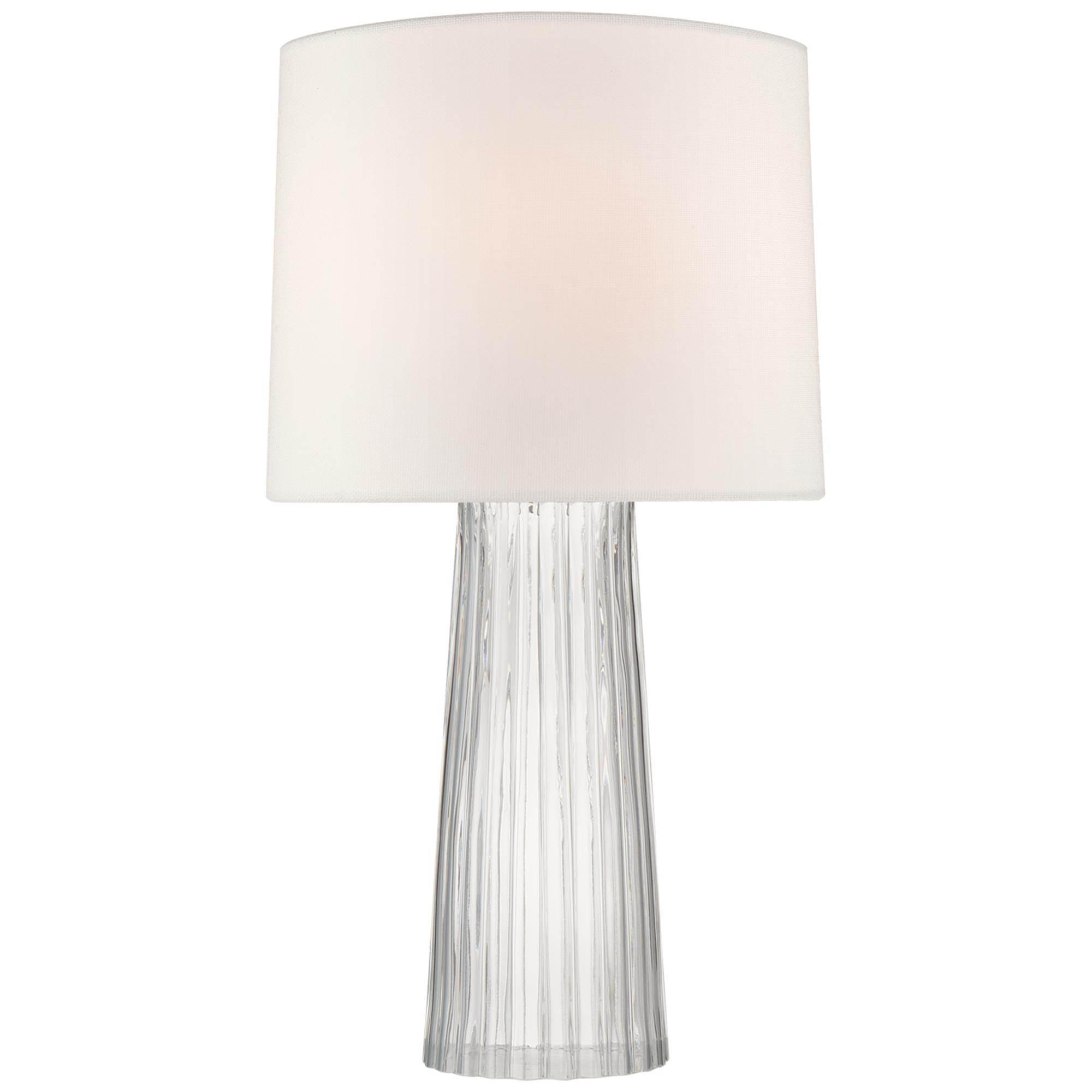 Shown in Clear Glass finish and Linen shade