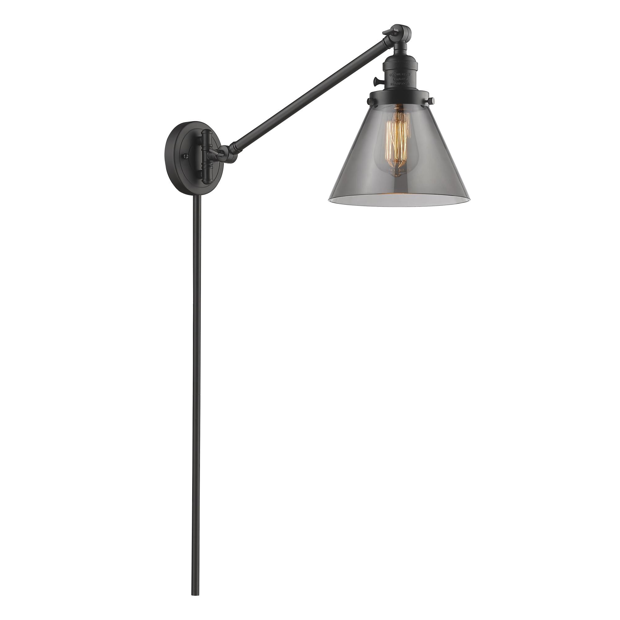 Bruno Marashlian Large Cone Wall Swing Lamp by Innovations Lighting