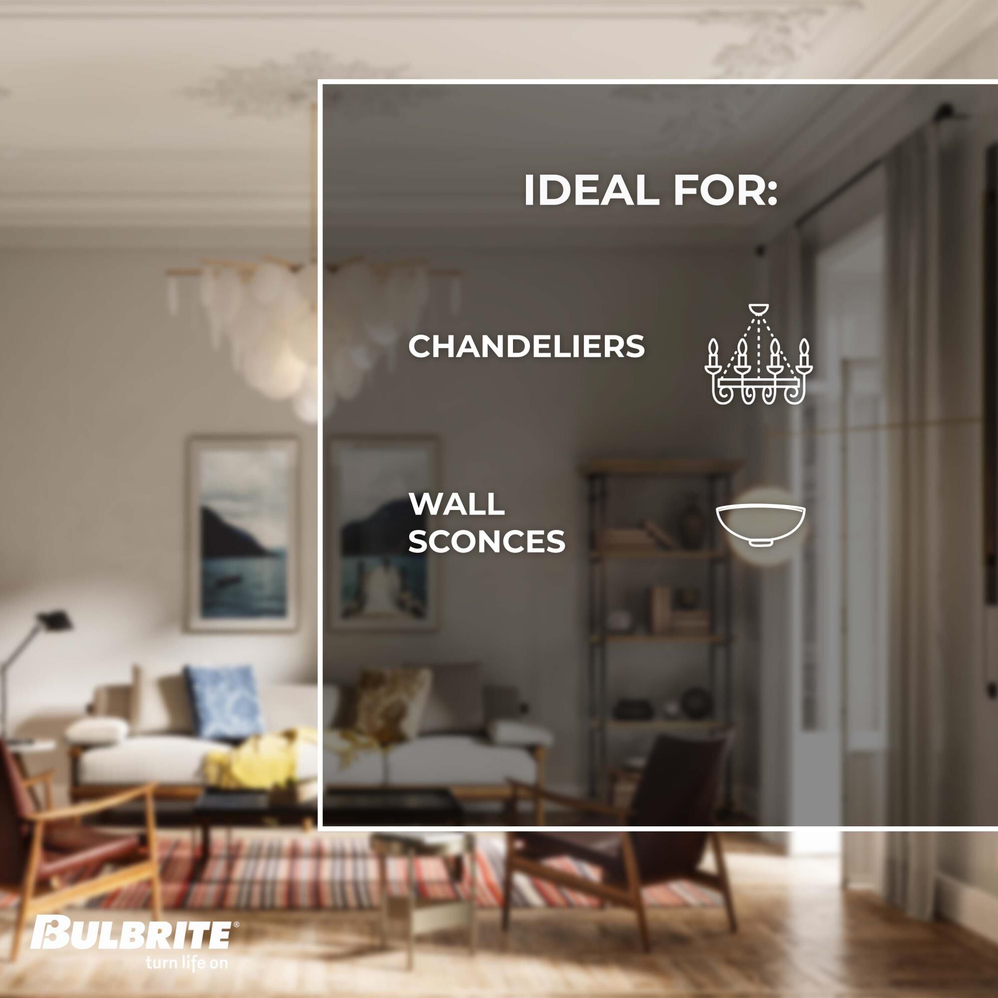 Dimmable 4.5 Watt 2700K T6 LED Light Bulb,