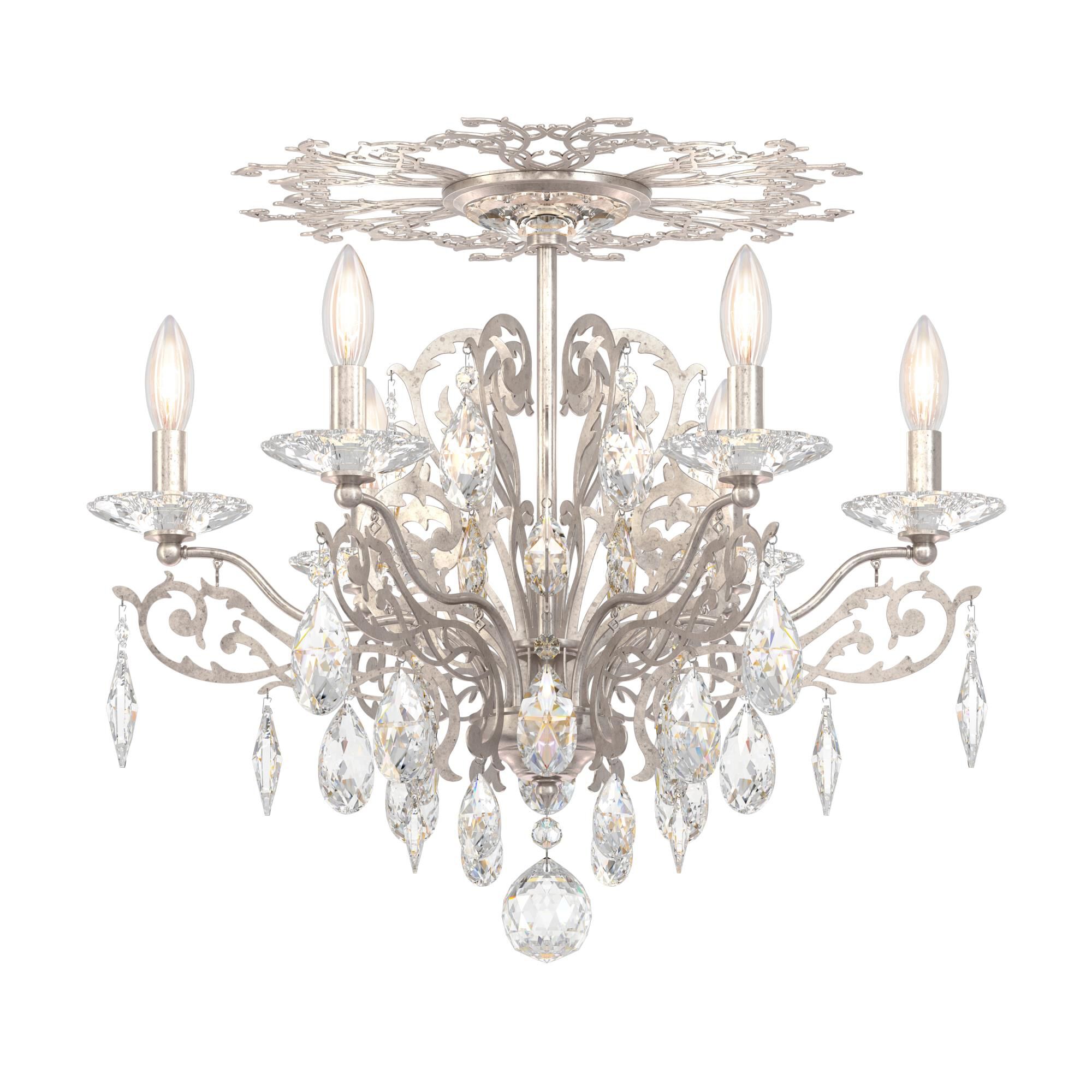 Shown in Antique Silver finish and Clear Heritage crystal