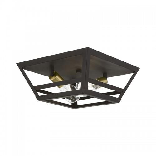 Shown in Bronze with Antique Brass Accents finish and Bronze Metal shade