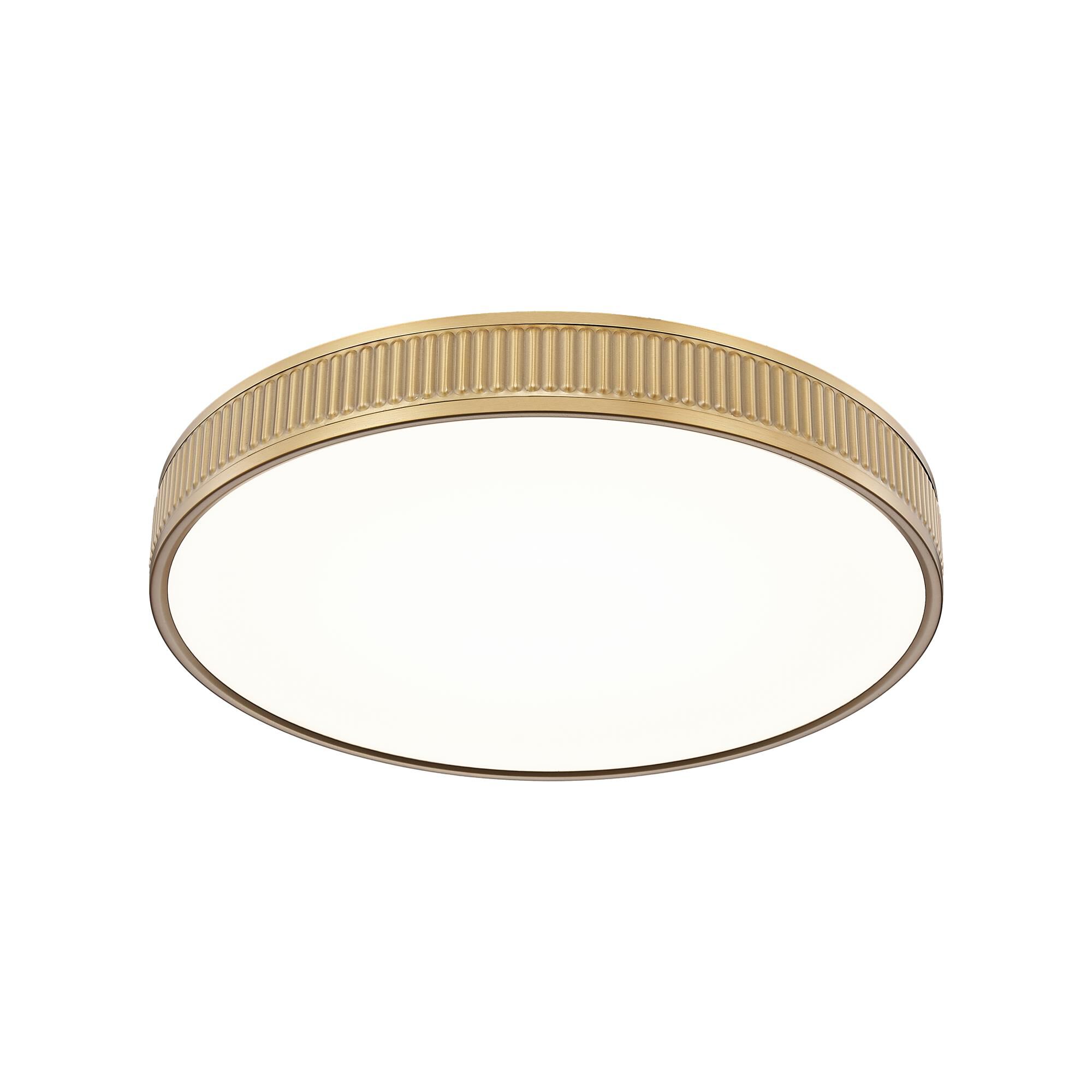 Shown in Modern Gold finish and Frosted glass and Frosted shade